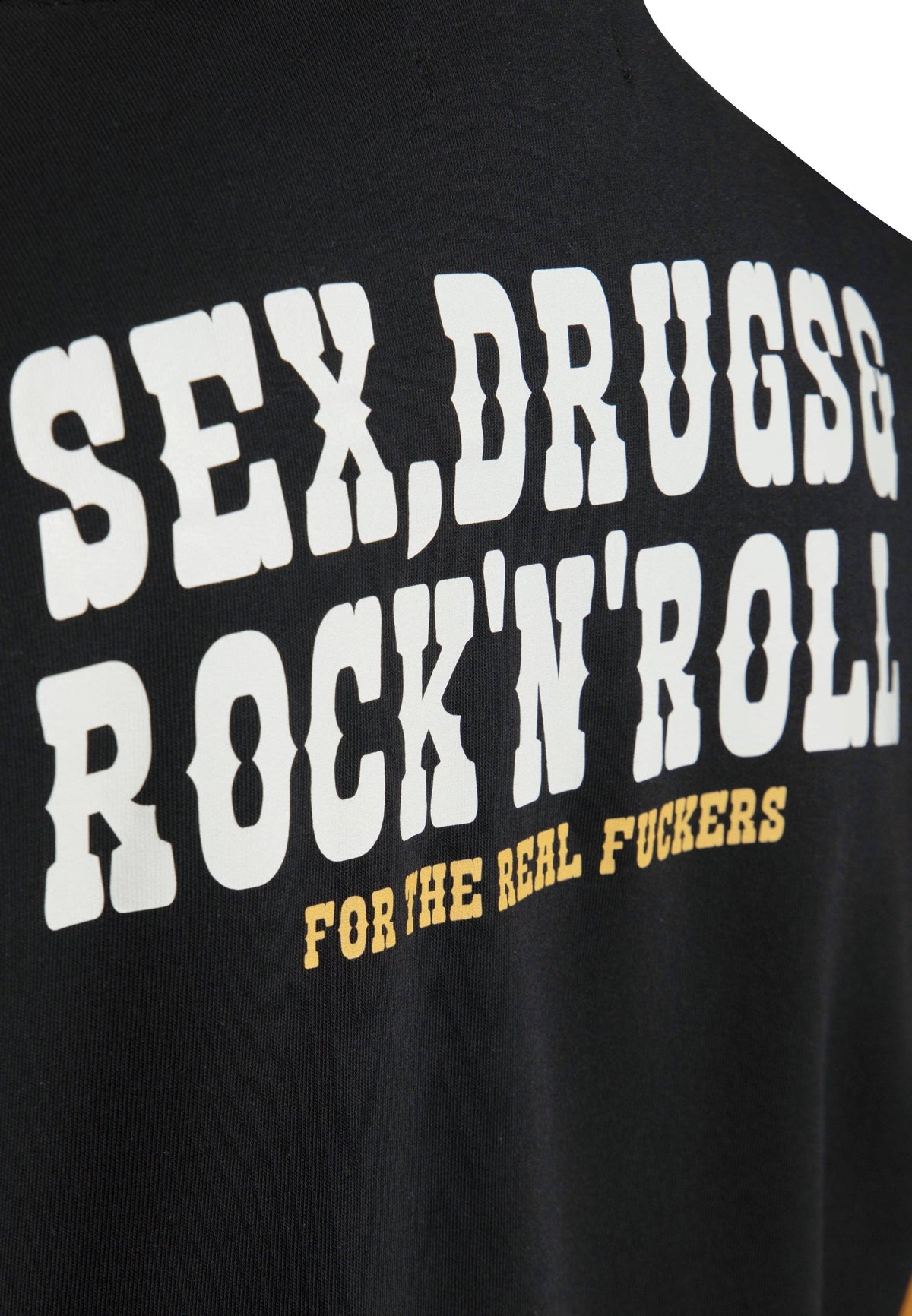 King Kerosin «Sex, Drugs & Rock 'n' Roll» Oldschool College Varsity Kapuzenjacke / Hoodie