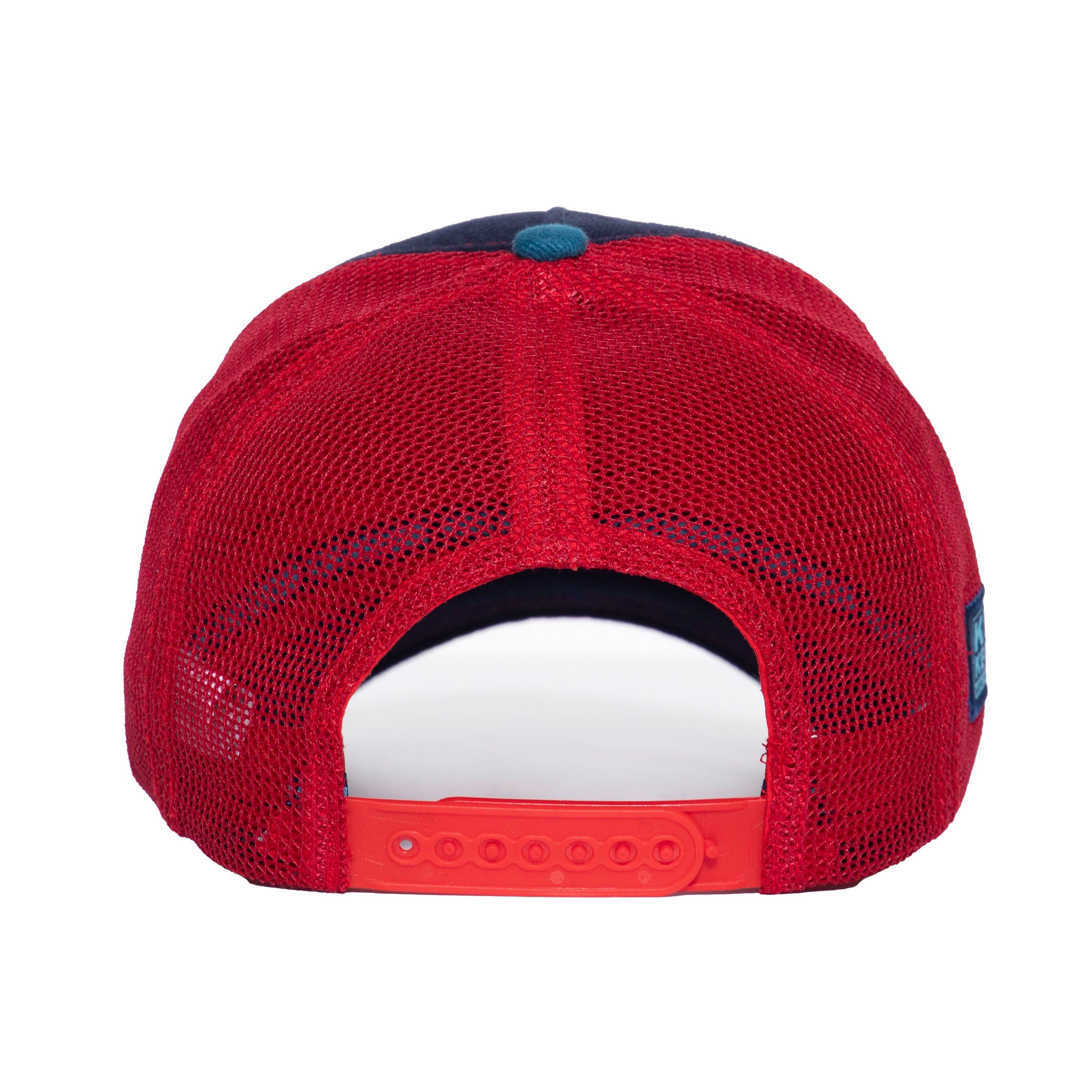 King Kerosin  «Titties and Beer» Oldschool Rock`n`Roll Trucker Cap - Blau/Rot