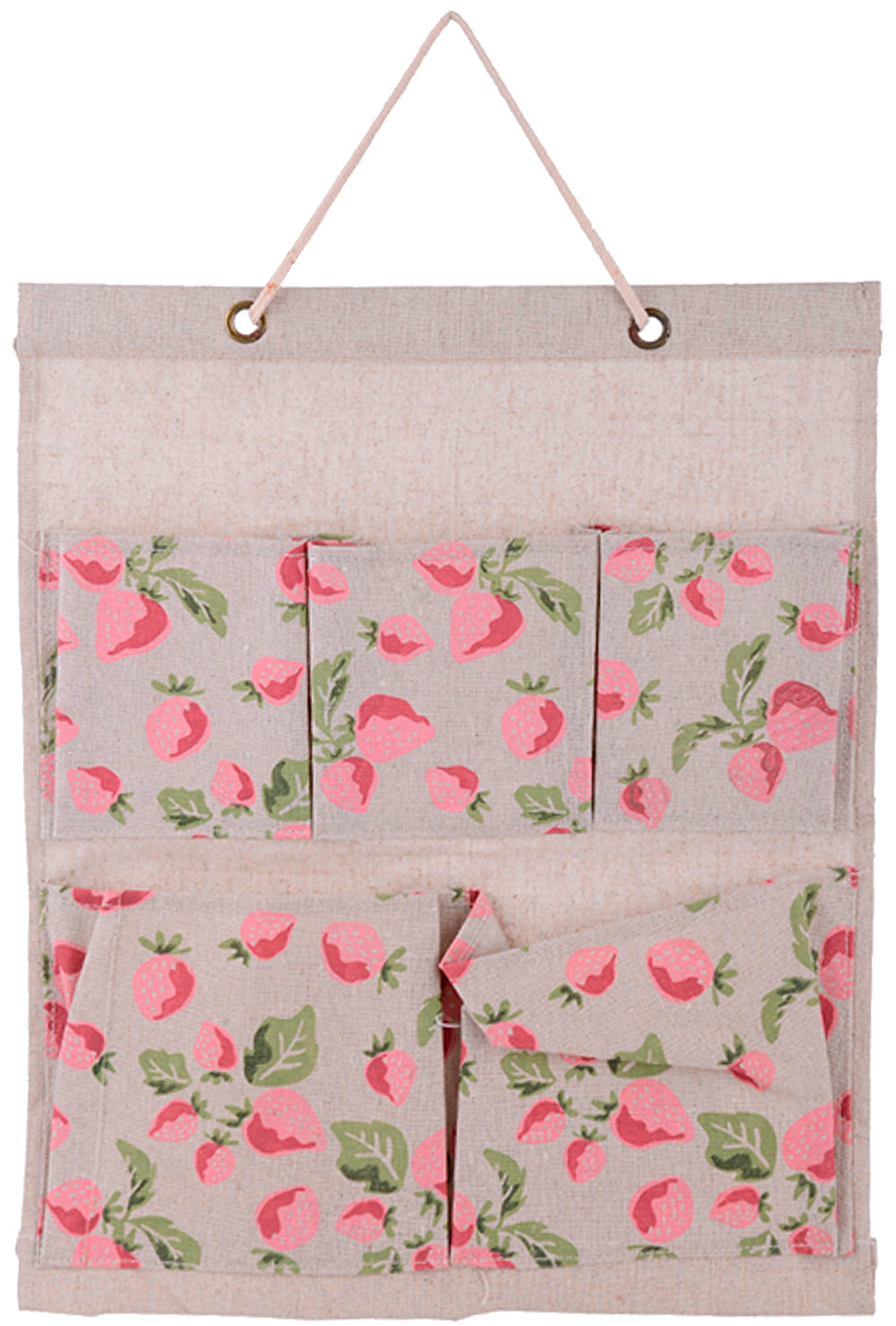 2-reihige_STRAWBERRY_Erdbeer_Haengeaufbewahrung_WAND-Organizer_killer_kirsche