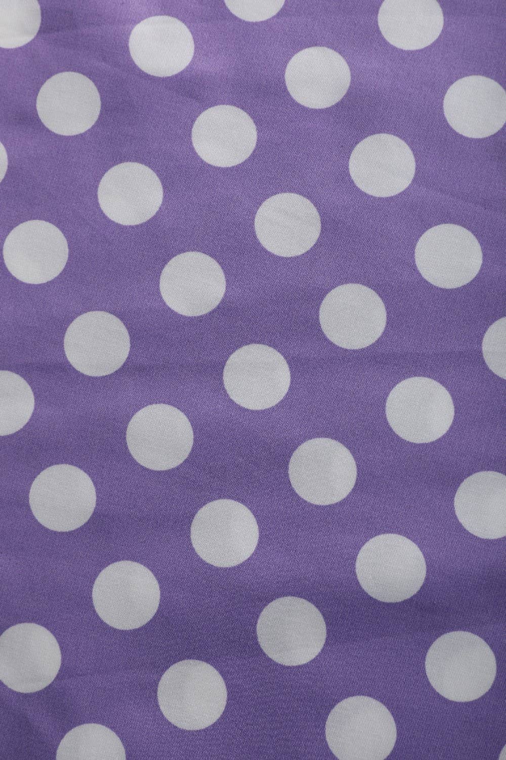 Dolly & Dotty «Lily Polka Dot» Vintage Punkte Retro Off-Shoulder Swing Kleid - Flieder