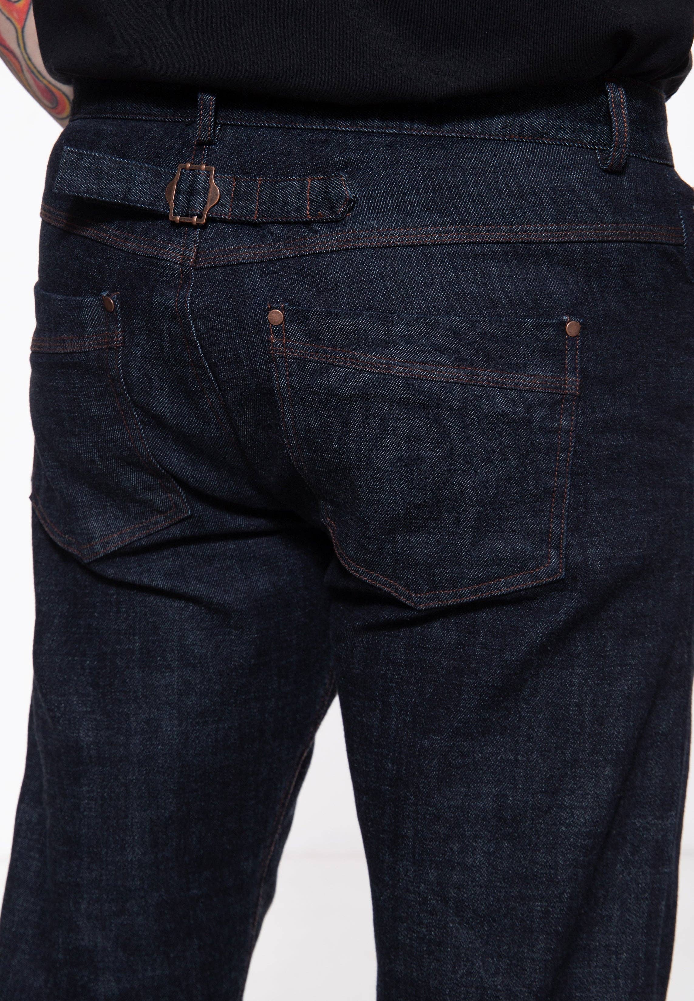 King Kerosin «Robin Selfedge» Cinch Back Oldschool Regular Fit Jeanshose / Jeans