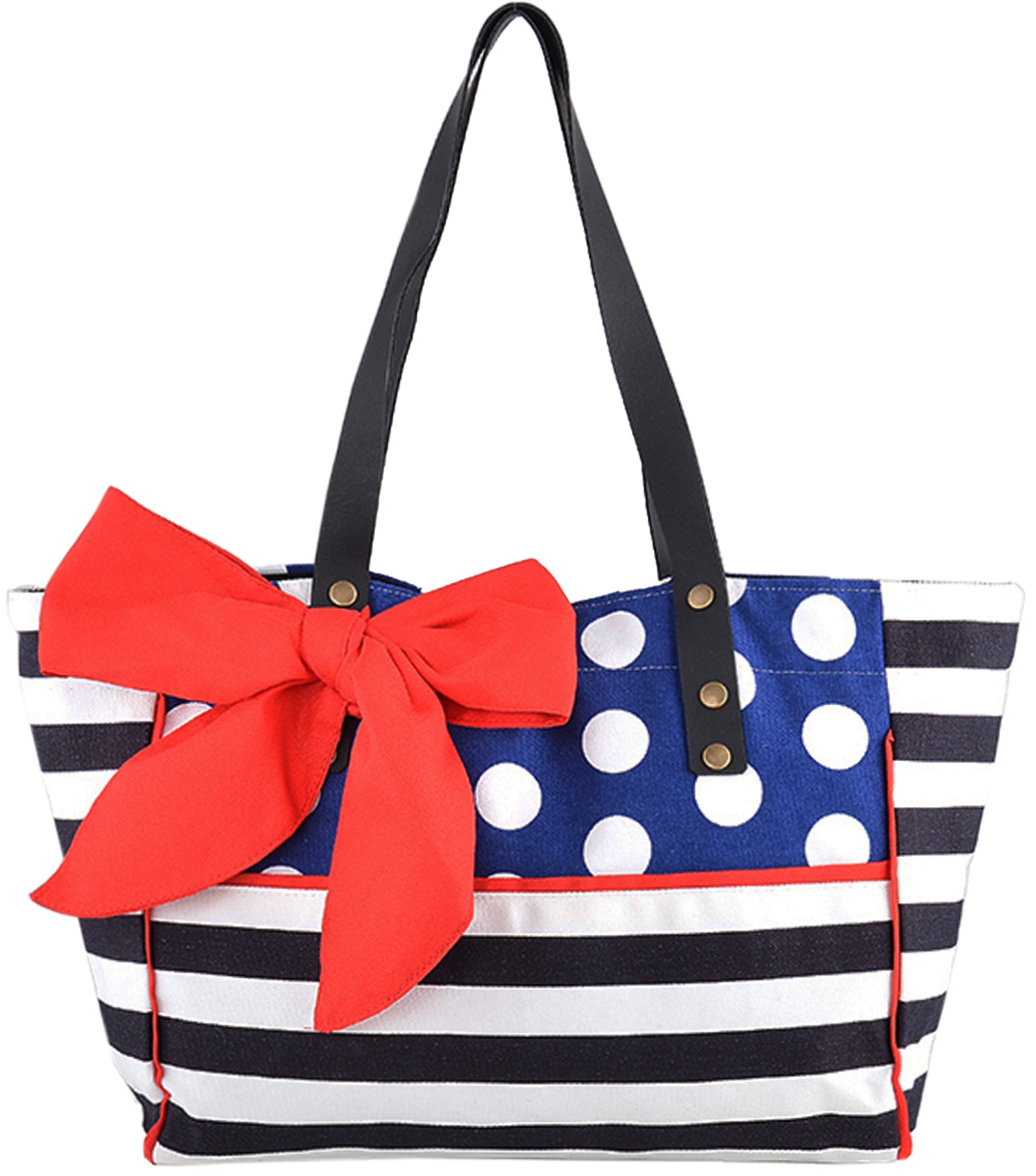50s_BONNIE_Sailor_POLKA_DOTS_Streifen_Bow_SHOPPER_Tasche_killer_kirschedGSXZEFgWvrzD