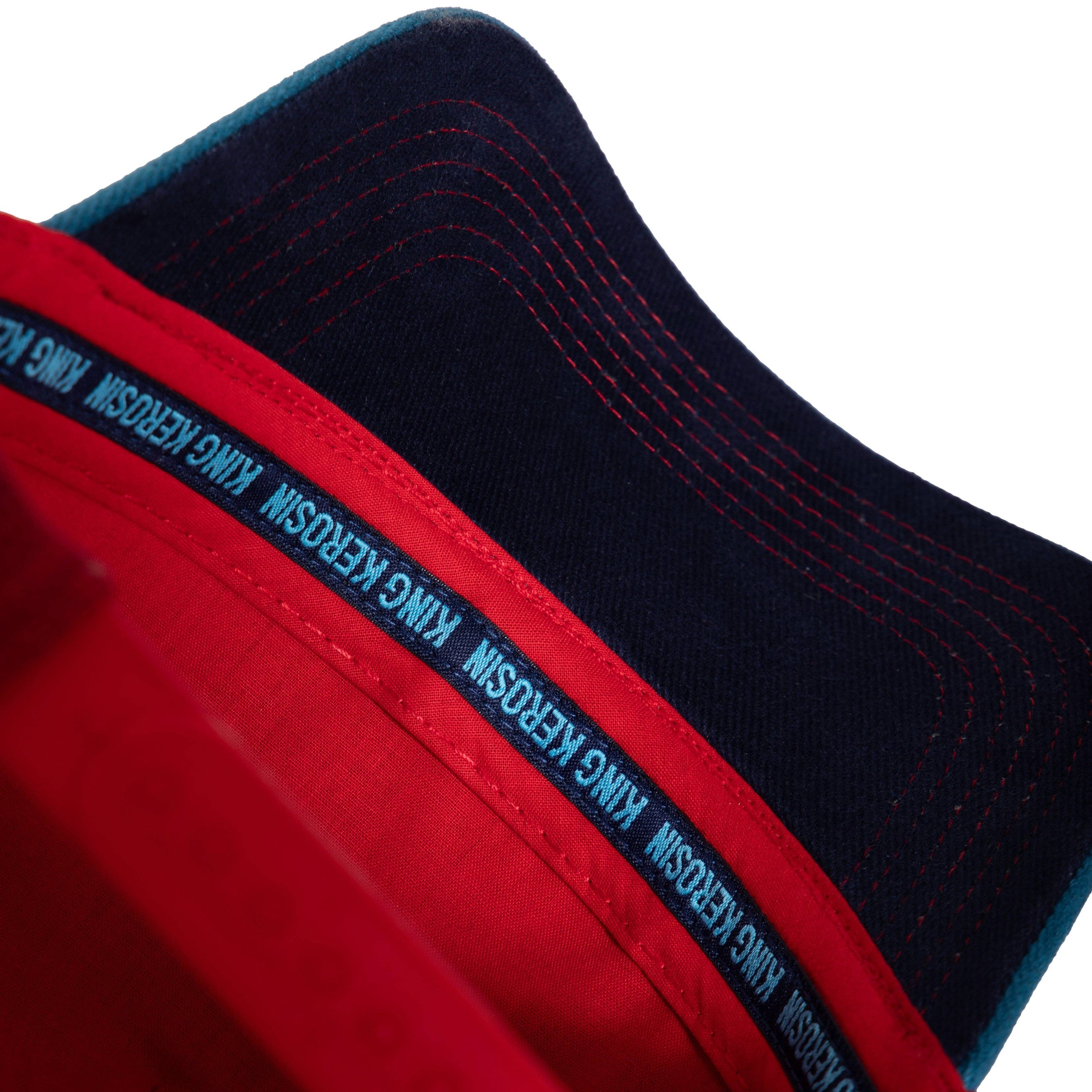 King Kerosin  «Titties and Beer» Oldschool Rock`n`Roll Trucker Cap - Blau/Rot