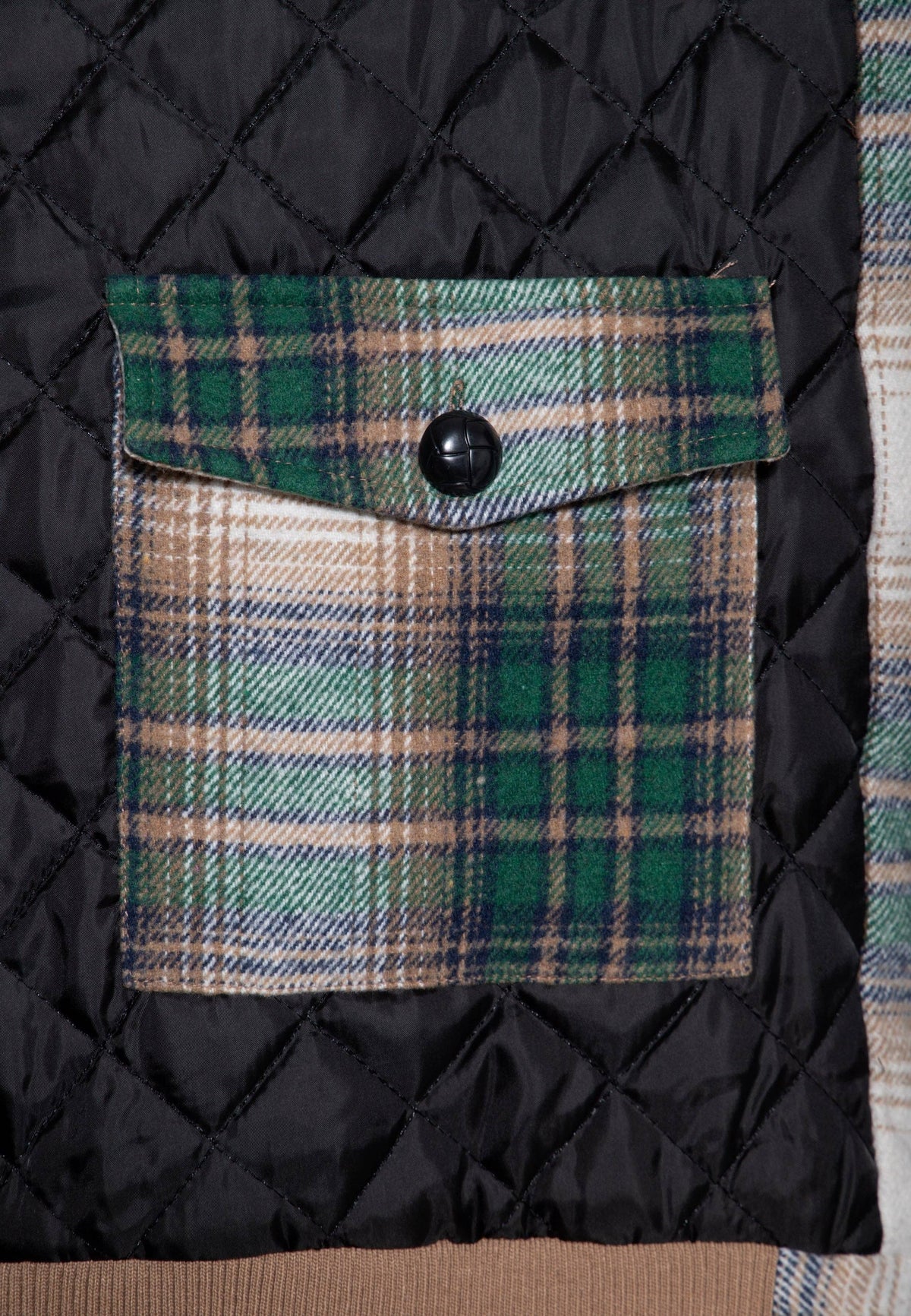 King Kerosin «Teddy Workwear» Oldschool Flanell Karo Teddykragen Flanelljacke / Jacke