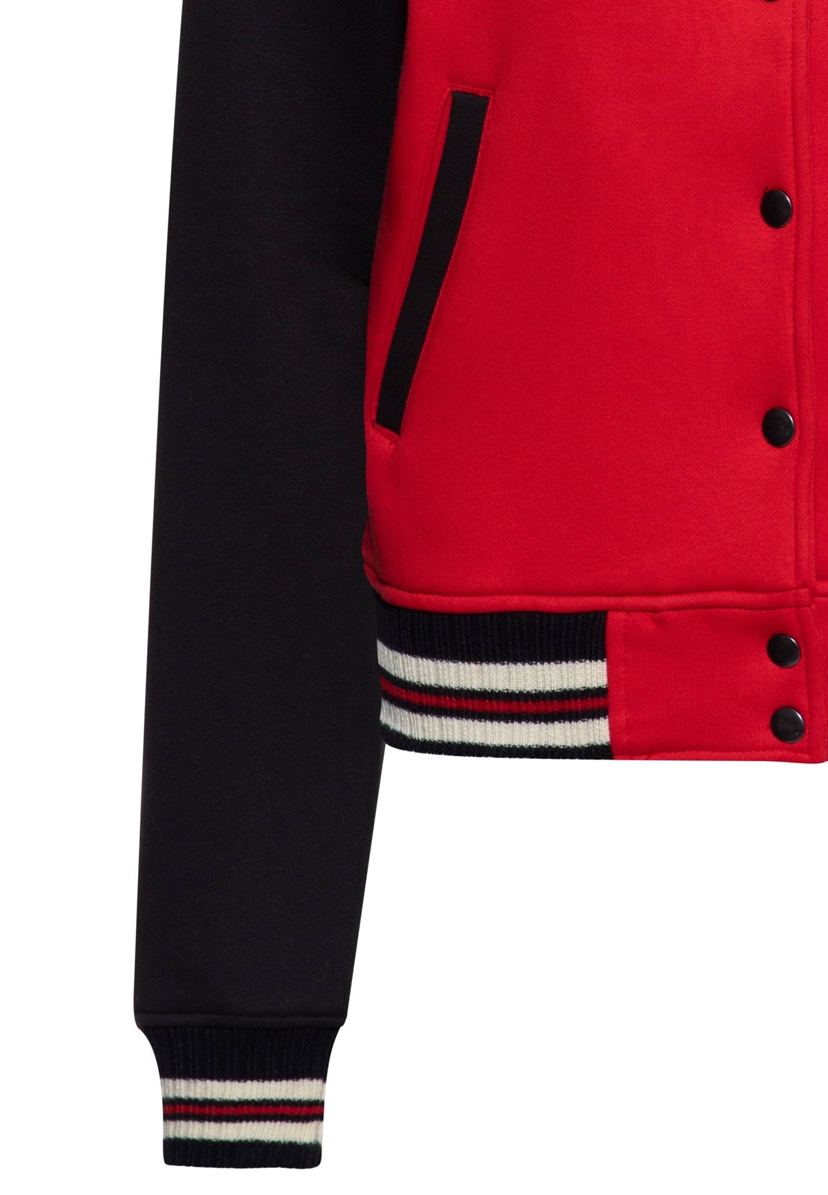 Queen Kerosin «Wild Rebel» Katzenmotiv Ride or Die Oldschool Retro Collegejacke - Rot