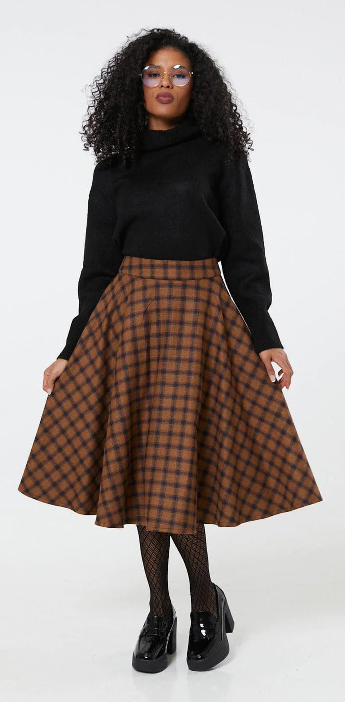 AnyConv-com__Timeless_SOPHIE_50s_CHECK_Karo_Swing_Classy_Skirt_Vintage_TELLERROCK_Braun-1
