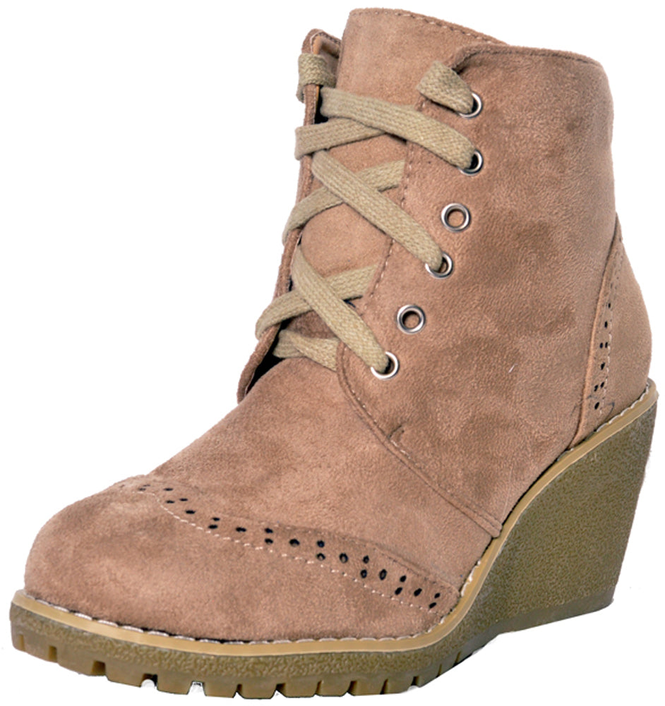 BUDAPESTER_Keilabsatz_WEDGES_Stiefeletten_-_Camelfarben