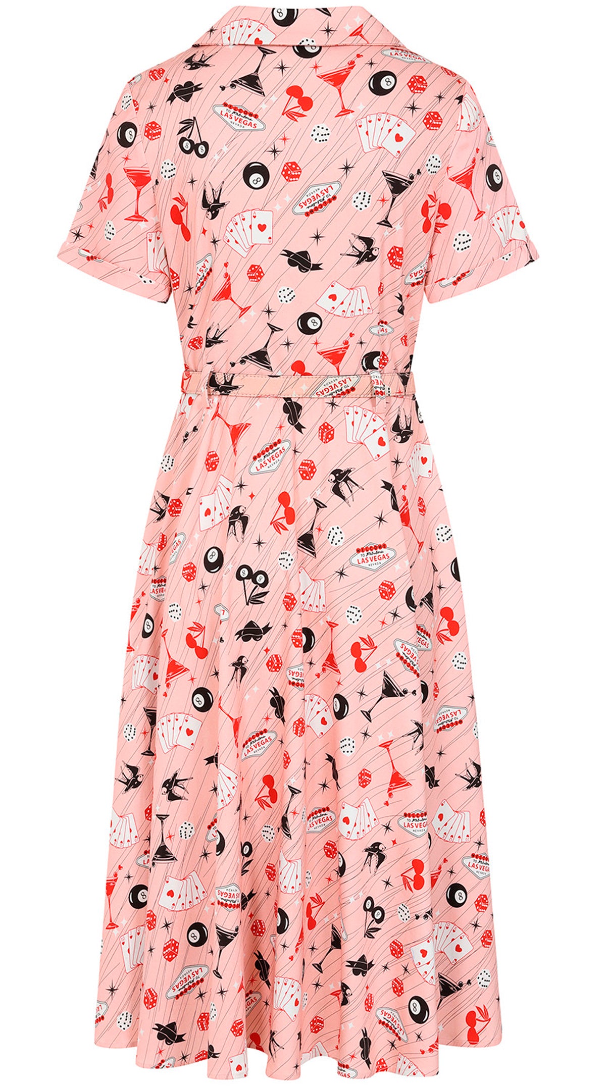 Banned «Bella Las Vegas» Vintage Rock`n`Roll Gambling 50s Swing Dress / Kleid - Pink