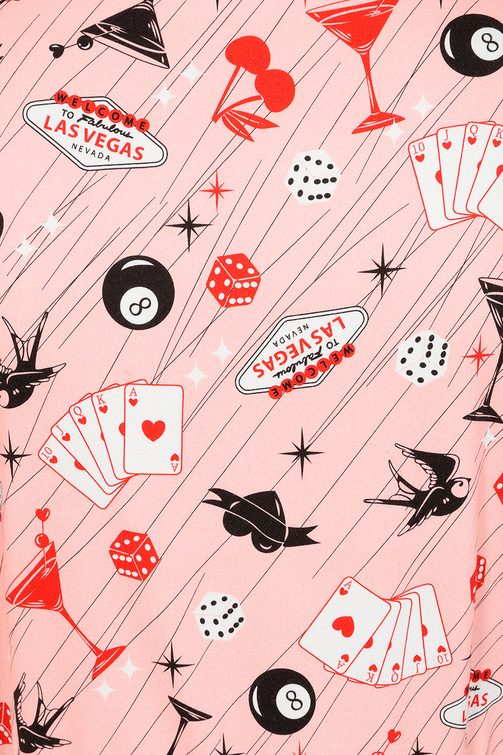 Banned «Bella Las Vegas» Vintage Rock`n`Roll Gambling 50s Swing Dress / Kleid - Pink