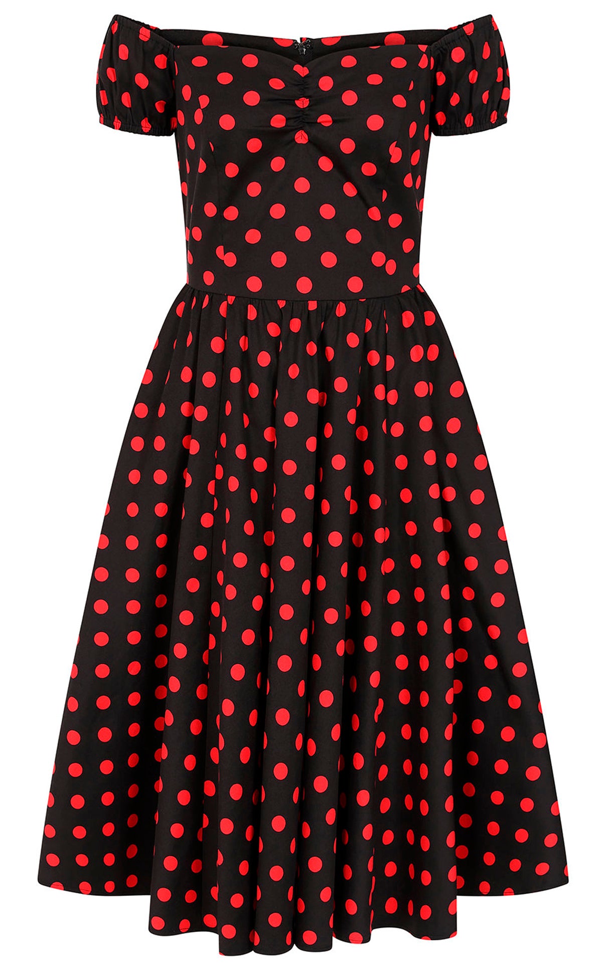 Banned «Black Marilyn Spot» Retro 50s Polka Dots Punkte Swing Dress / Kleid - Schwarz