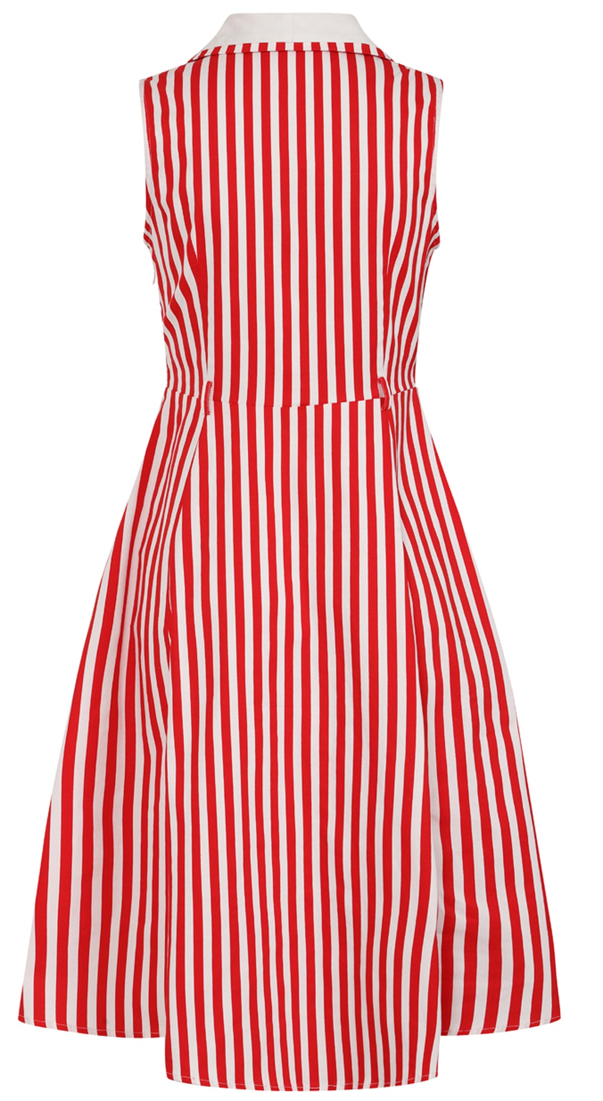 Banned «Genevieve Striped» Vintage Streifen Sailor Retro Swing Dress Kleid - Rot