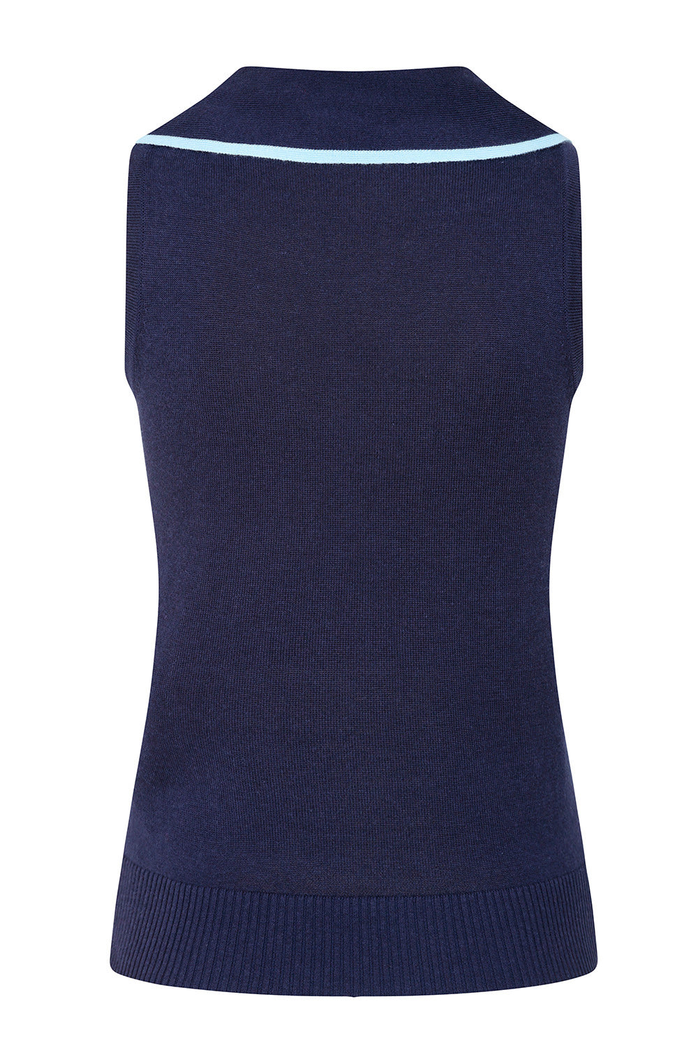 Banned «Sophie Sailor» Vintage Nautical Anker Matrosenkragen Stricktop / Oberteil - Navy
