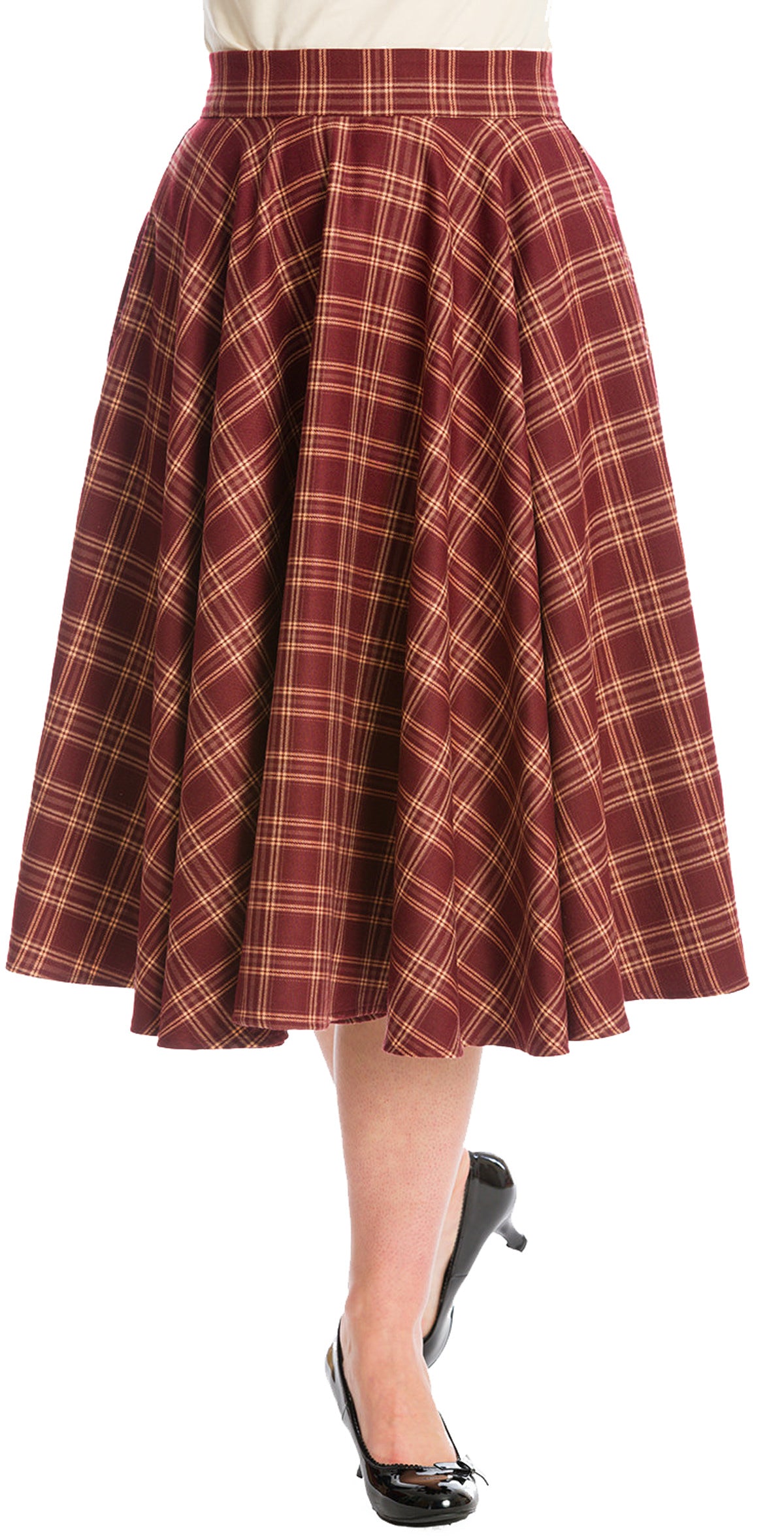 Banned_ADORE_HER_Vintage_Check_Tartan_Karo_High_Waist_50s_SWING_SKIRT_Tellerrock_Weinrot-1