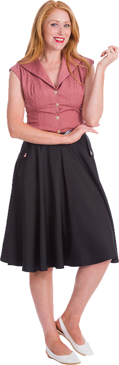 Banned_AFTERNOON_TEA_SPOT_50s_PUNKTE_Polka_Dot_V-Neck_BLUSE_Oberteil-2SRwCbSkodgGyV