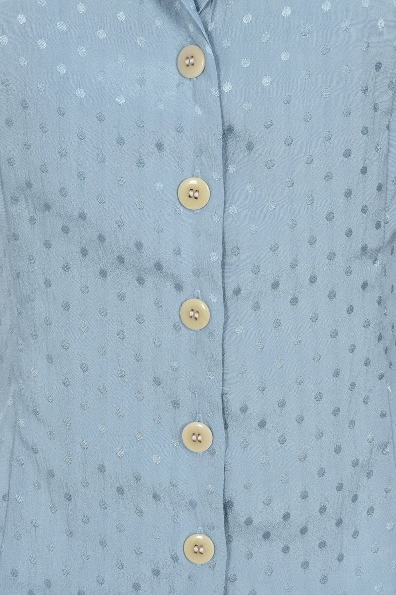 Banned_AFTERNOON_TEA_SPOT_50s_PUNKTE_Polka_Dot_V-Neck_BLUSE_Oberteil_Blau_killer_kirsche_3