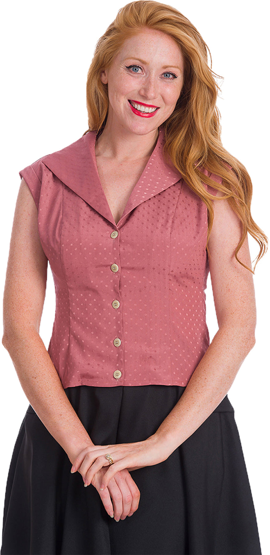 Banned_AFTERNOON_TEA_SPOT_50s_PUNKTE_Polka_Dot_V-Neck_BLUSE_Oberteil_killer_kirscheVw4S5VlfIWGh4