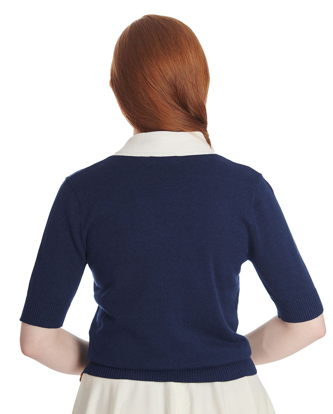 Banned_AHOY_SAIL_Kurzarm_Feinstrick_Knot_SHIRT_Sweater__Jumper_-_Marineblau-3