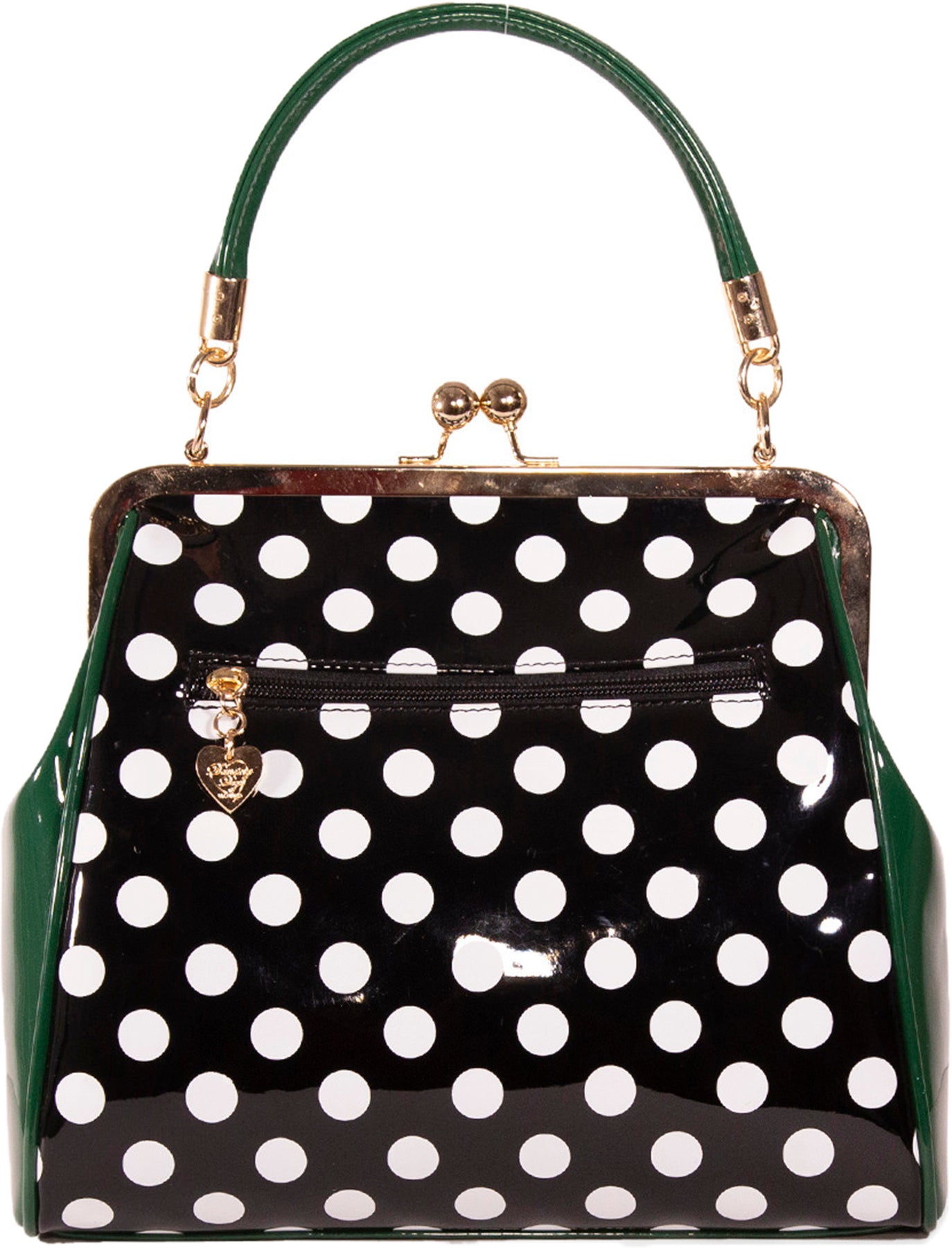 Banned_AMERICAN_POLKA_DOT_Kisslock_LACK_Bow_Schleife_HENKELTASCHE_Bag_Gruen_Killer_Kirsche-3