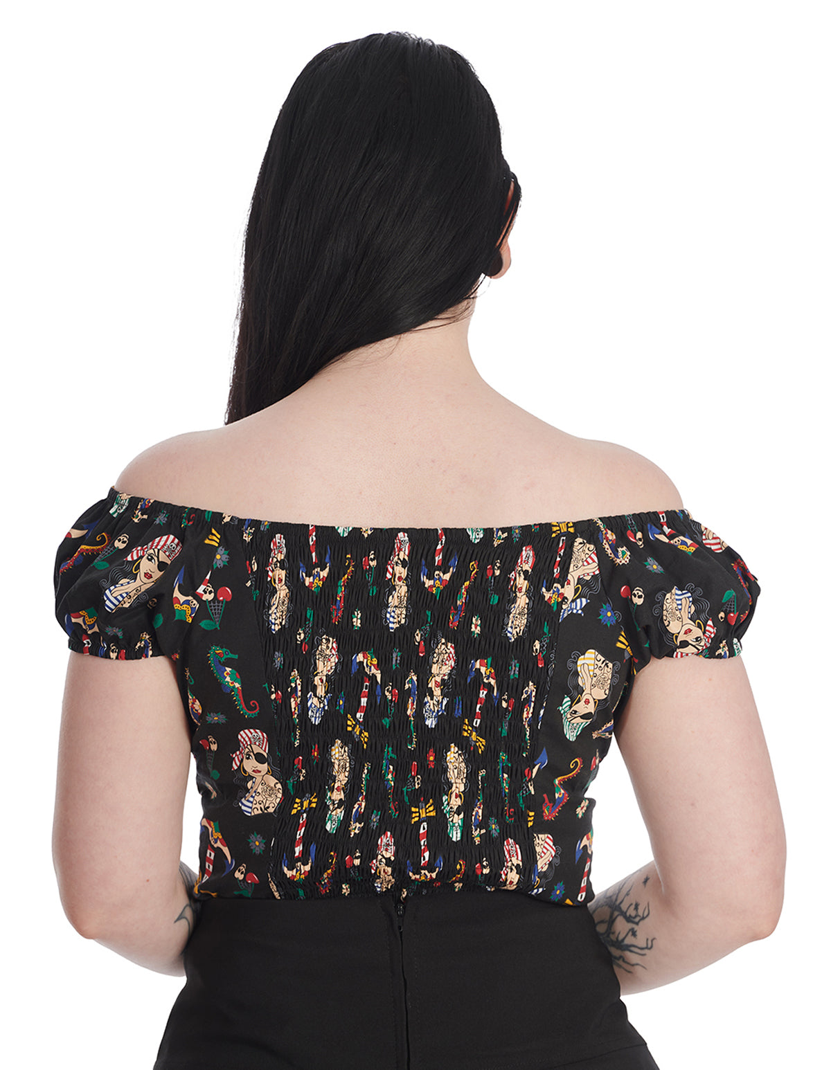 Banned_ANCHOR_PIN_UP_Retro_Sailor_Oldschool_Tattoo_Puffrmel_BLUSE_Oberteil-4eiNlocl5lnEKk