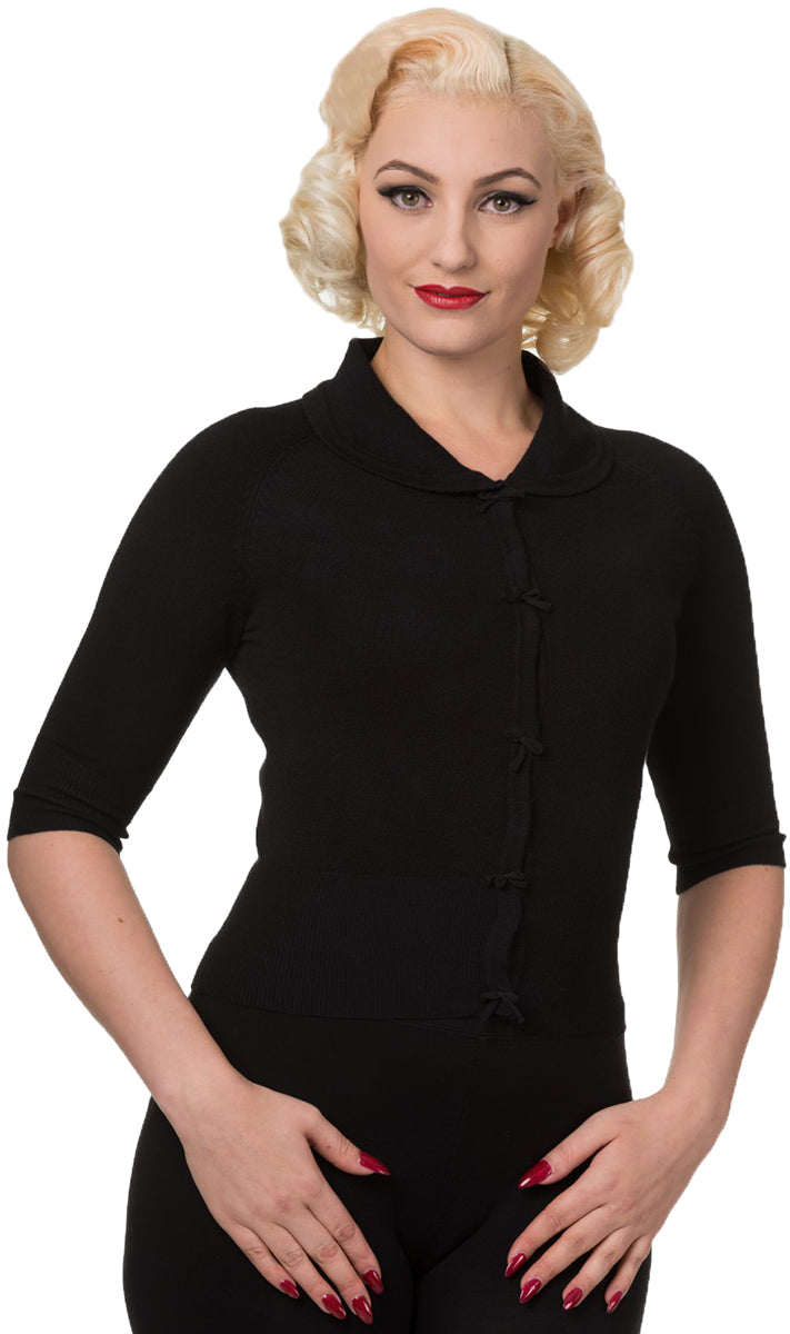 Banned_APRIL_Vintage_BOW_Kurzarm_CARDIGAN_Strickjacke_Plus_Size_Schwarz-1rJNyiqangRzGa