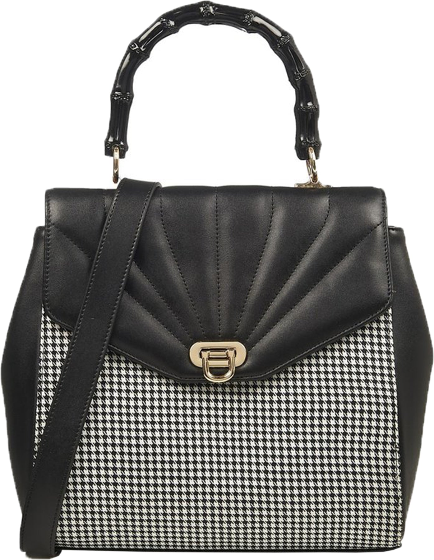 Banned_BAMBOO_LUX_Vintage_HOUNDSTOOTH_Pepita_50s_HENKELTASCHE_Handbag_Killer_Kirsche-2