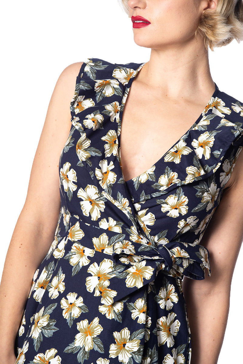 Banned_BEACH_BABE_Tropical_HIBIKUS_Volant_V-Neck_SWING_DRESS_Kleid-3