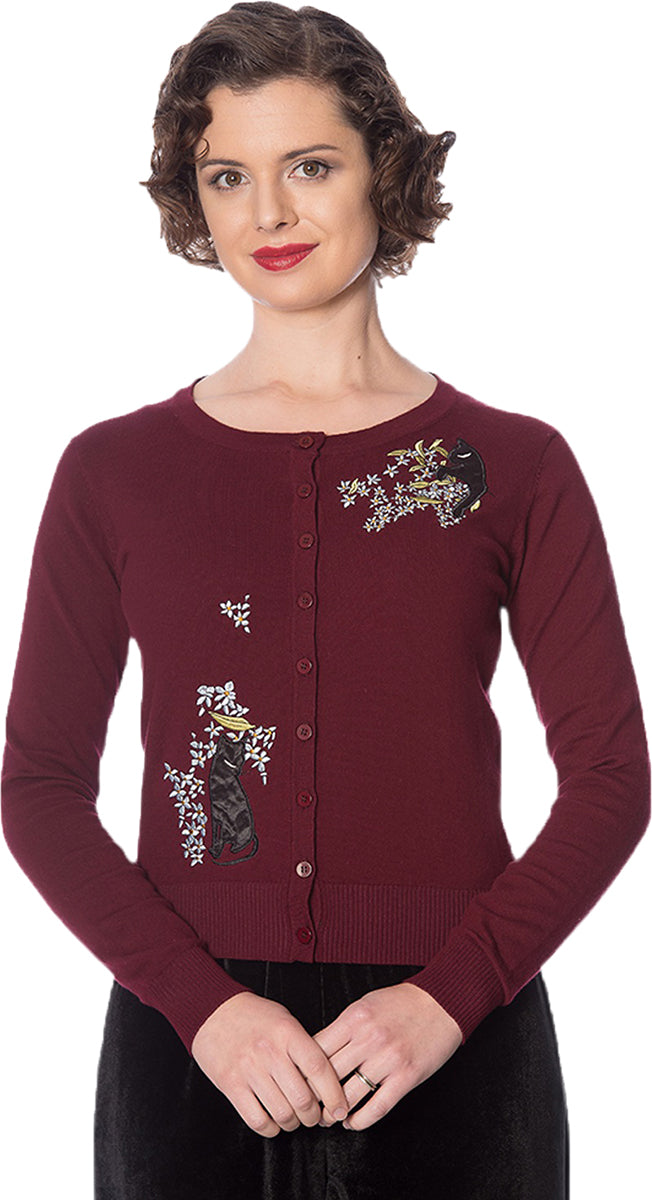 Banned_BLACK_CAT_BLOOM_Vintage_Katze_Blumen_CARDIGAN_Strickjacke_Bordeaux-1PnGvyhpfJ7bFP