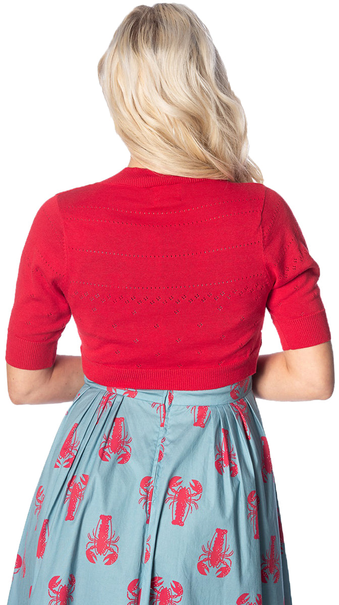 Banned_BOLERO_Vintage_LOCHMUSTER_Kurzarm_CARDIGAN_Strickjacke_Rot-3kgifZGrzJVehH