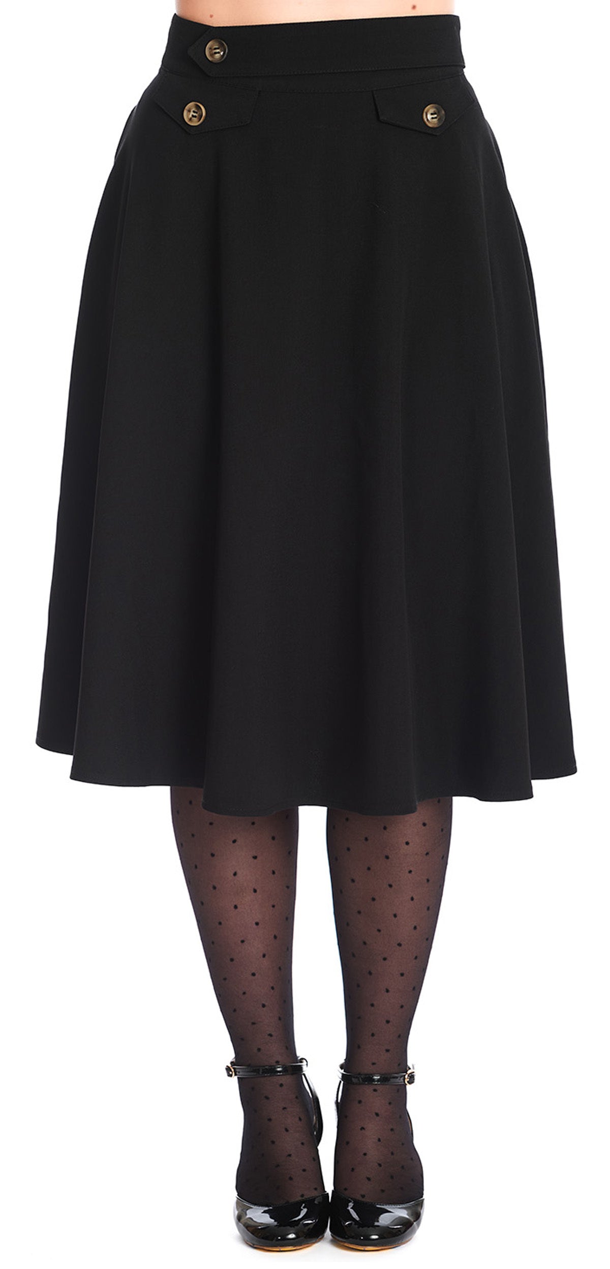 Banned_BOOK_CLUB_Vintage_Classic_Buttoned_Tellerrock_SWING_SKIRT_Schwarz-1