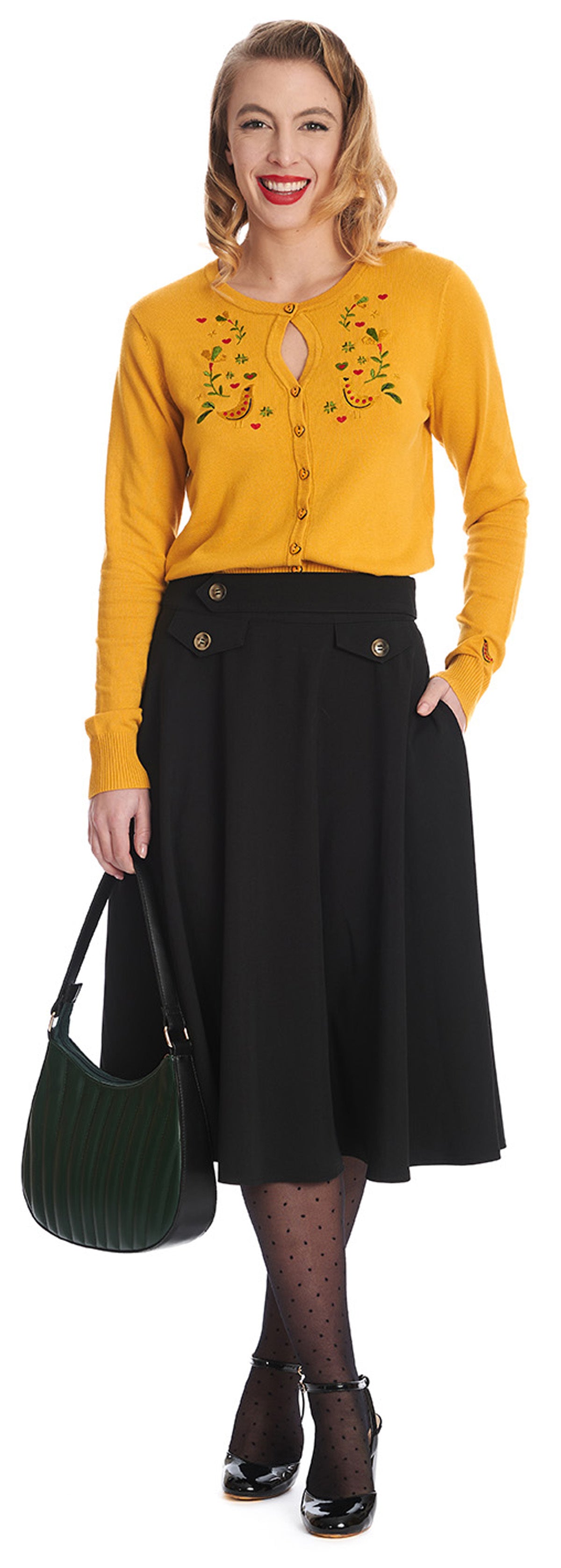 Banned_BOOK_CLUB_Vintage_Classic_Buttoned_Tellerrock_SWING_SKIRT_Schwarz-2