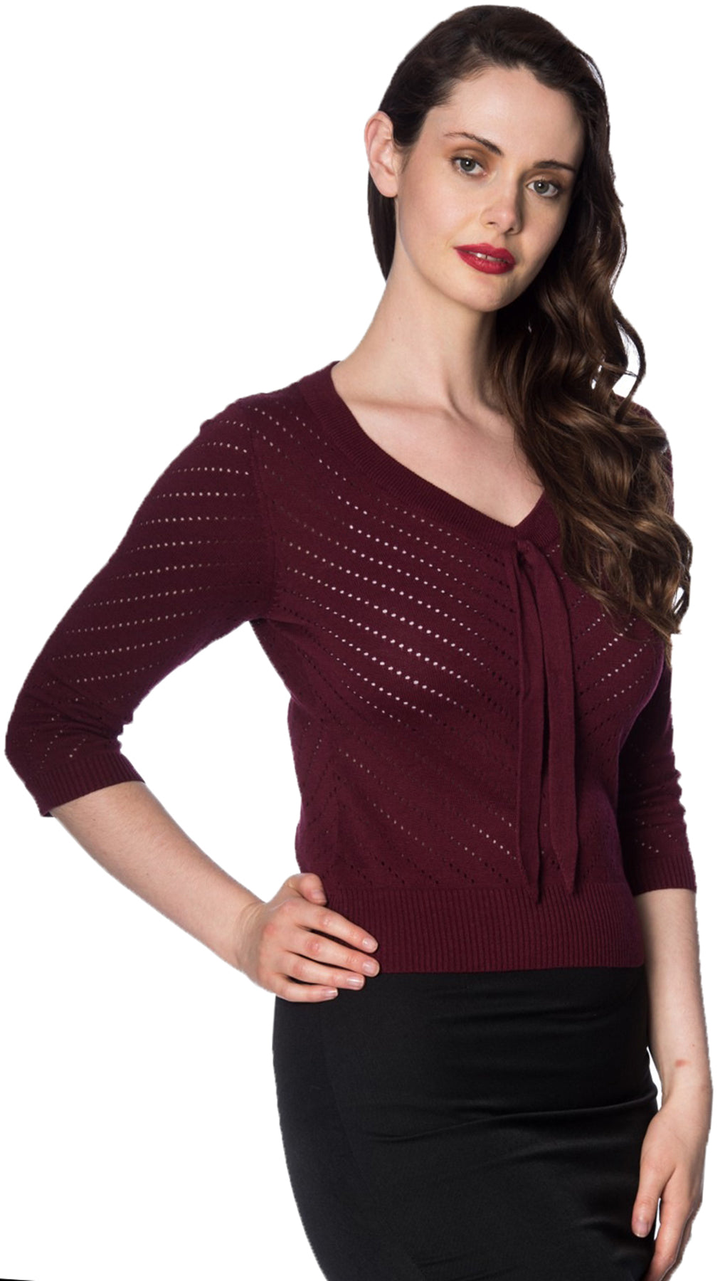 Banned_CHARLIE_CHEVRON_50s_LOCHMUSTER_V-Neck_Pullover_OBERTEIL_Bordeaux_Killer_Kirsche-1mMhQv5qgsXOw9