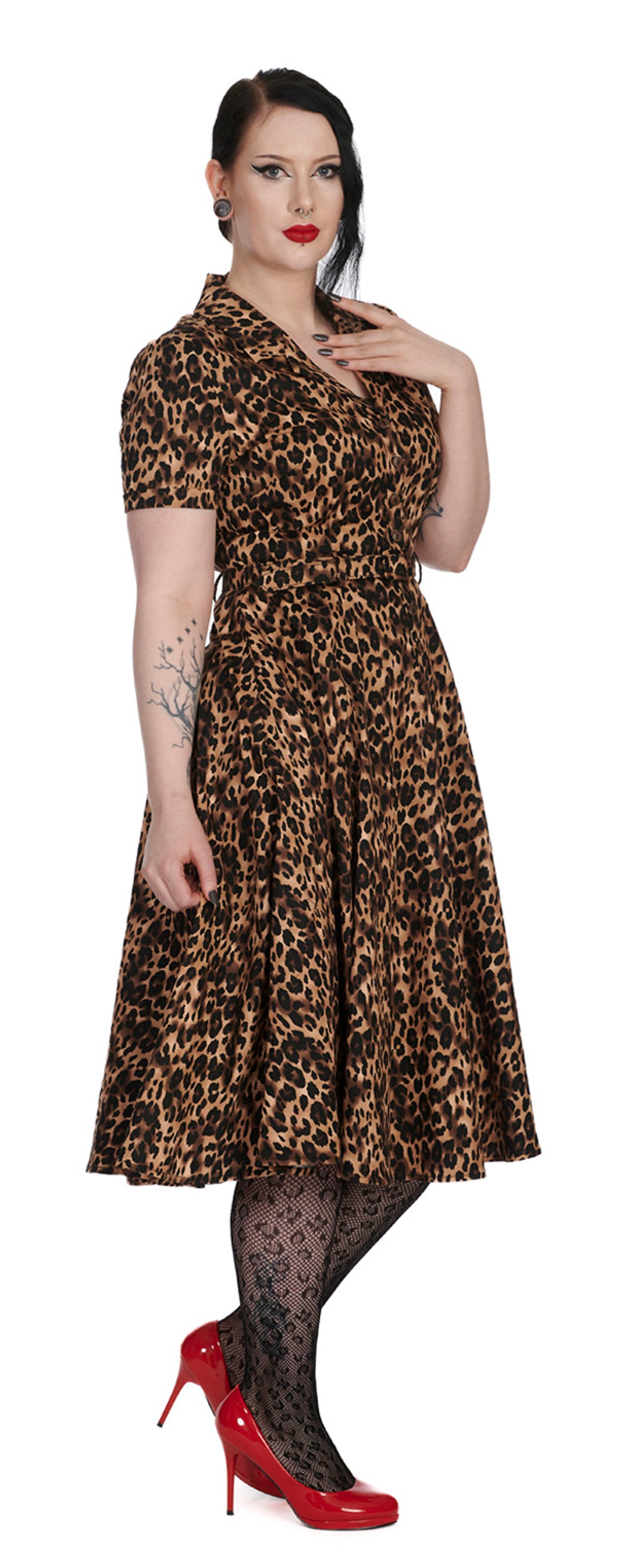 Banned_CHEETAH_LEOPARD_Leo_Vintage_SWING_DRESS_Hemdkleid-_Braun-3