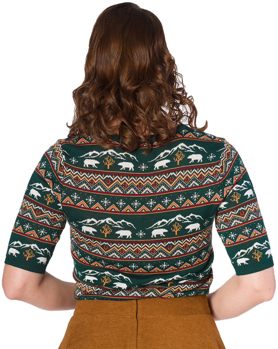 Banned_CHRISTMAS_BEAR_Vintage_FAIR_ISLE_Halbarm_Oberteil_JUMPER_Pullover-4