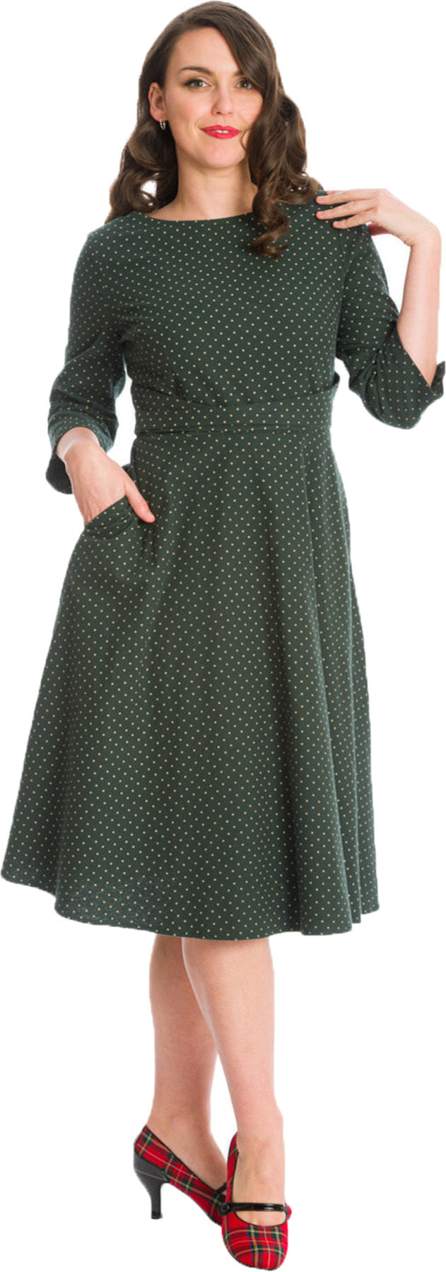 Banned_COSY_SPOT_50s_PUNKTE_Polka_Dot_DREIVIERTELARM_Boatneck_SWING_DRESS_Kleid_Killer_Kirsche-2ERFdB18Dhaq7B