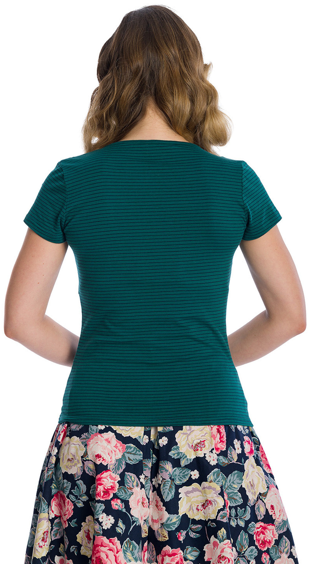 Banned_DANNI_Retro_STRIPED_Kurzarm_BOW_Streifen_Oberteil_SHIRT_-_Gruen_killer_kirsche_5