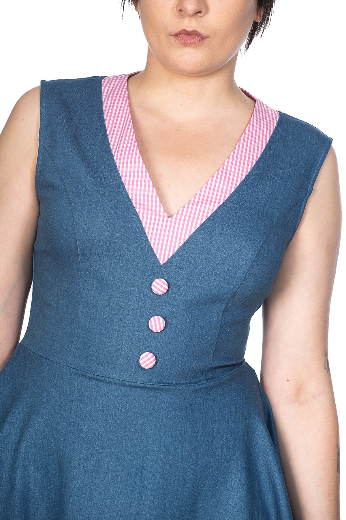 Banned_DINER_DAYS_Retro_JEANS_Karo_GINGHAM_V-Neck_50s_SWING_DRESS_Kleid_killer_kirsche_3s7cEWceJYt0QS