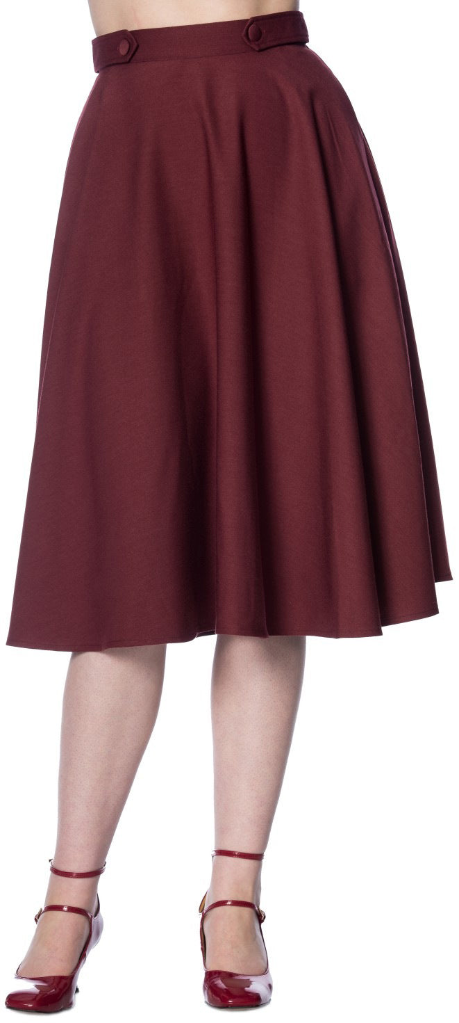Banned_DI_DI_High_Waist_BASIC_50s_Teller-SWING_SKIRT_Rock_-_Weinrot_killer_kirsche_1
