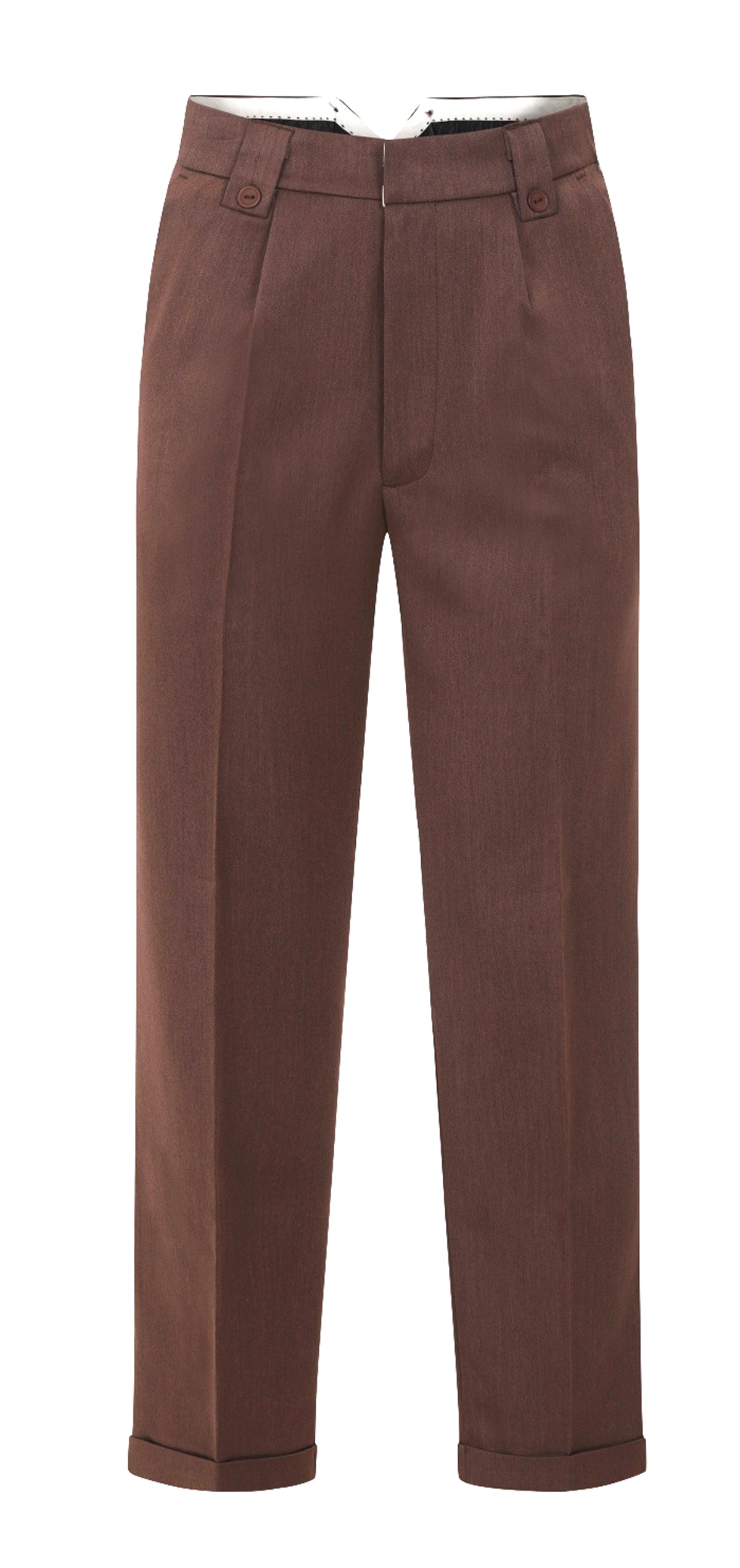 Banned_GET_IN_LINE_Spitzbundhose_HOCHBUND_Retro_TROUSERS_Hose_Braun-1