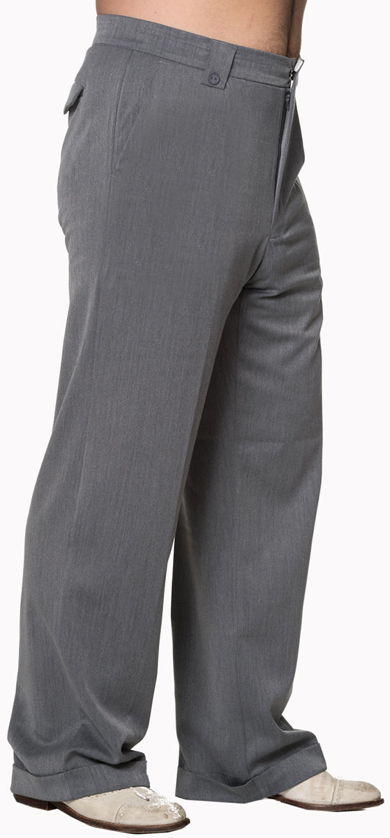 Banned_GET_IN_LINE_Spitzbundhose_HOCHBUND_Retro_TROUSERS_Hose_Grau-2