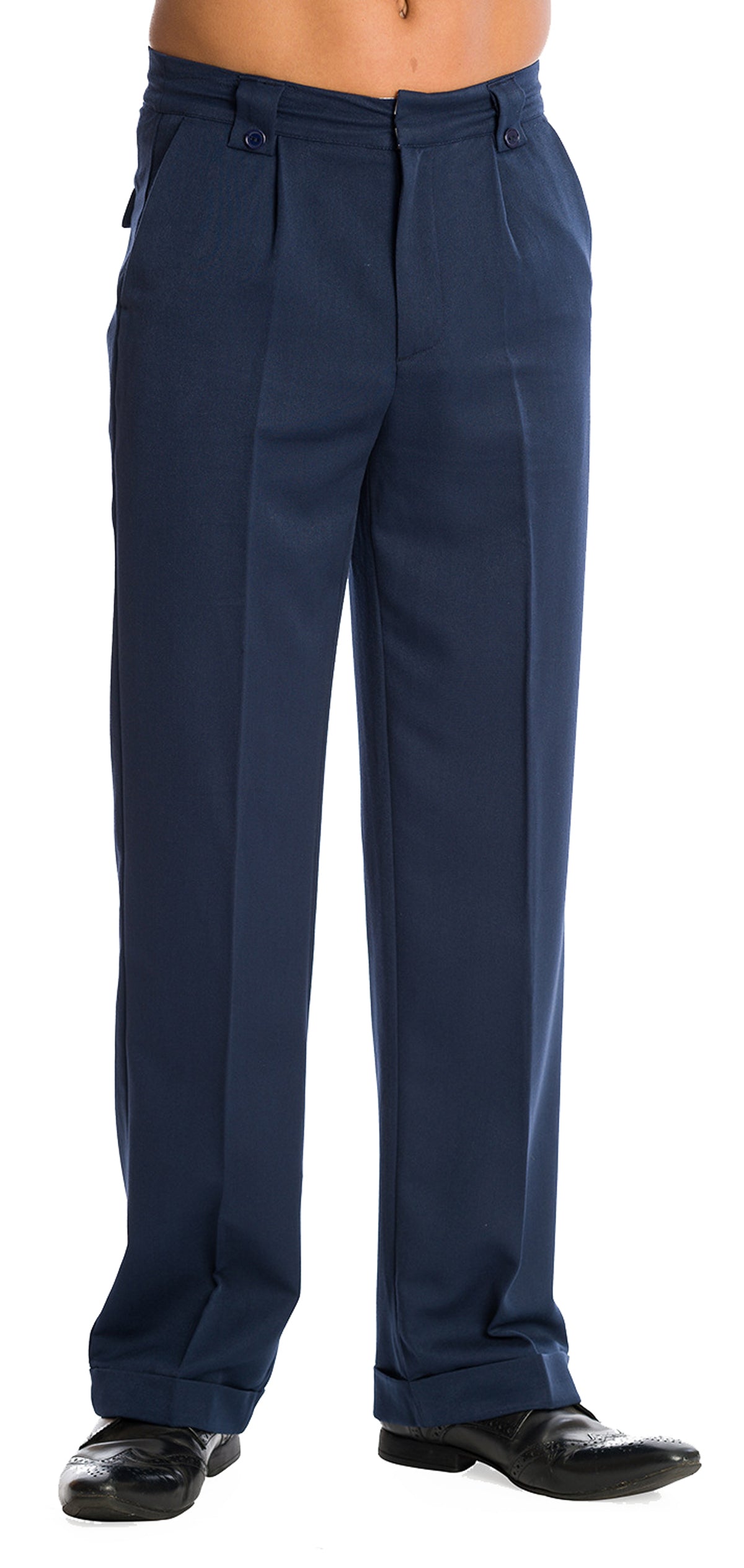 Banned_GET_IN_LINE_Spitzbundhose_HOCHBUND_Retro_TROUSERS_Hose_Navy-1