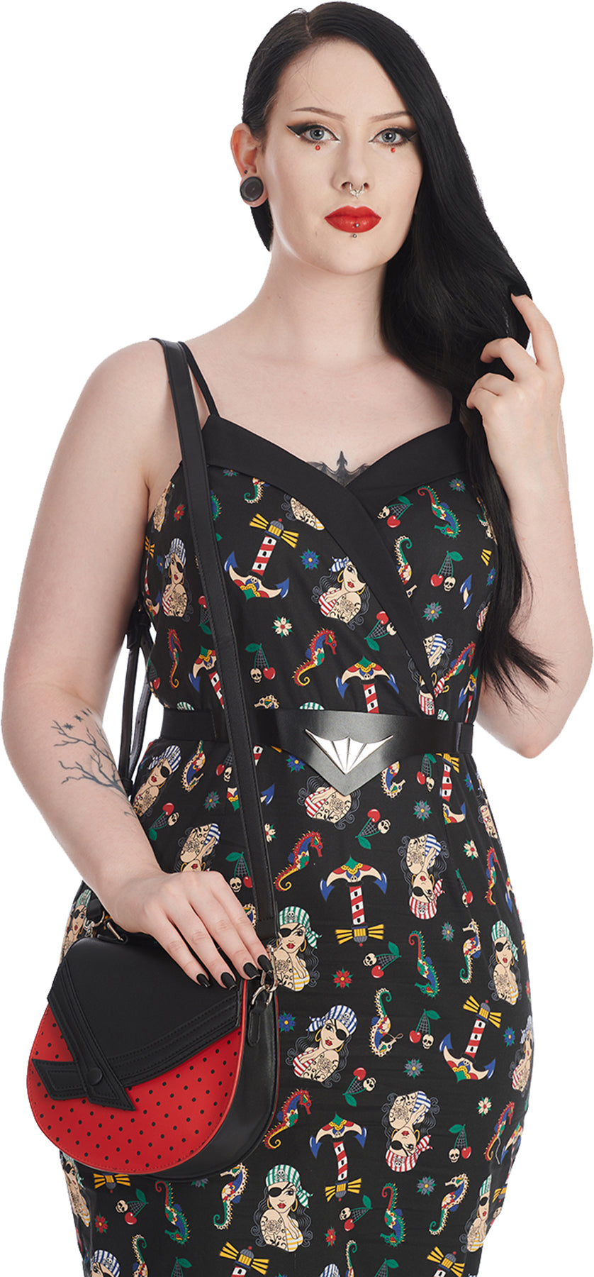 Banned_HELLO_SUNSHINE_Polka_Dot_VINTAGE_Schleife_UMHaeNGETASCHE_Handbag_-_Rot_killer_kirsche_2I3nMtBUE6eUSy