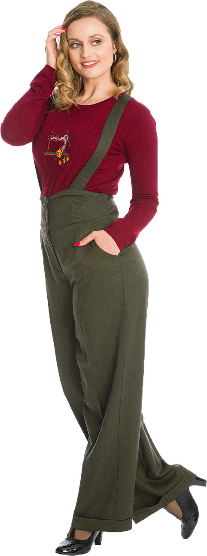 Banned_HER_FAVOURITES_Suspenders_High_Waist_MARLENE_Hose_Trousers_Olivgruen_Killer_Kirsche-22DsN021D9B2fc