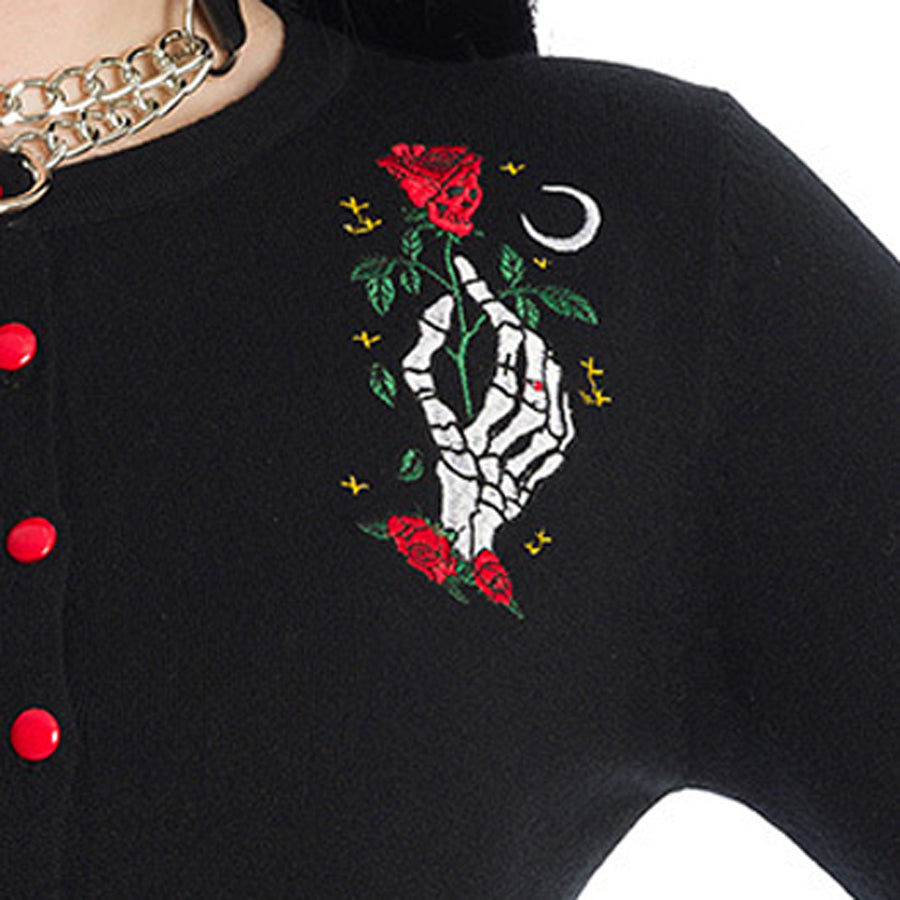 Banned_ISHTAR_ROSE_Oldschool_Tattoo_SKELETON_Rosen_Retro_CARDIGAN_Strickjacke__Schwarz-37Wc7YZTKpYCIk