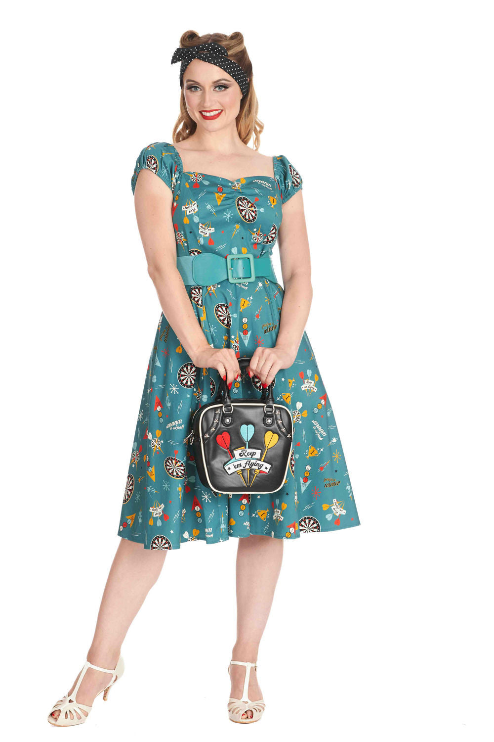 Banned_KEEP_EM_FLYING_Vintage_ATOMIC_Dart__Kurzarm_50s_SWING_DRESS_Kleid_Teal-2