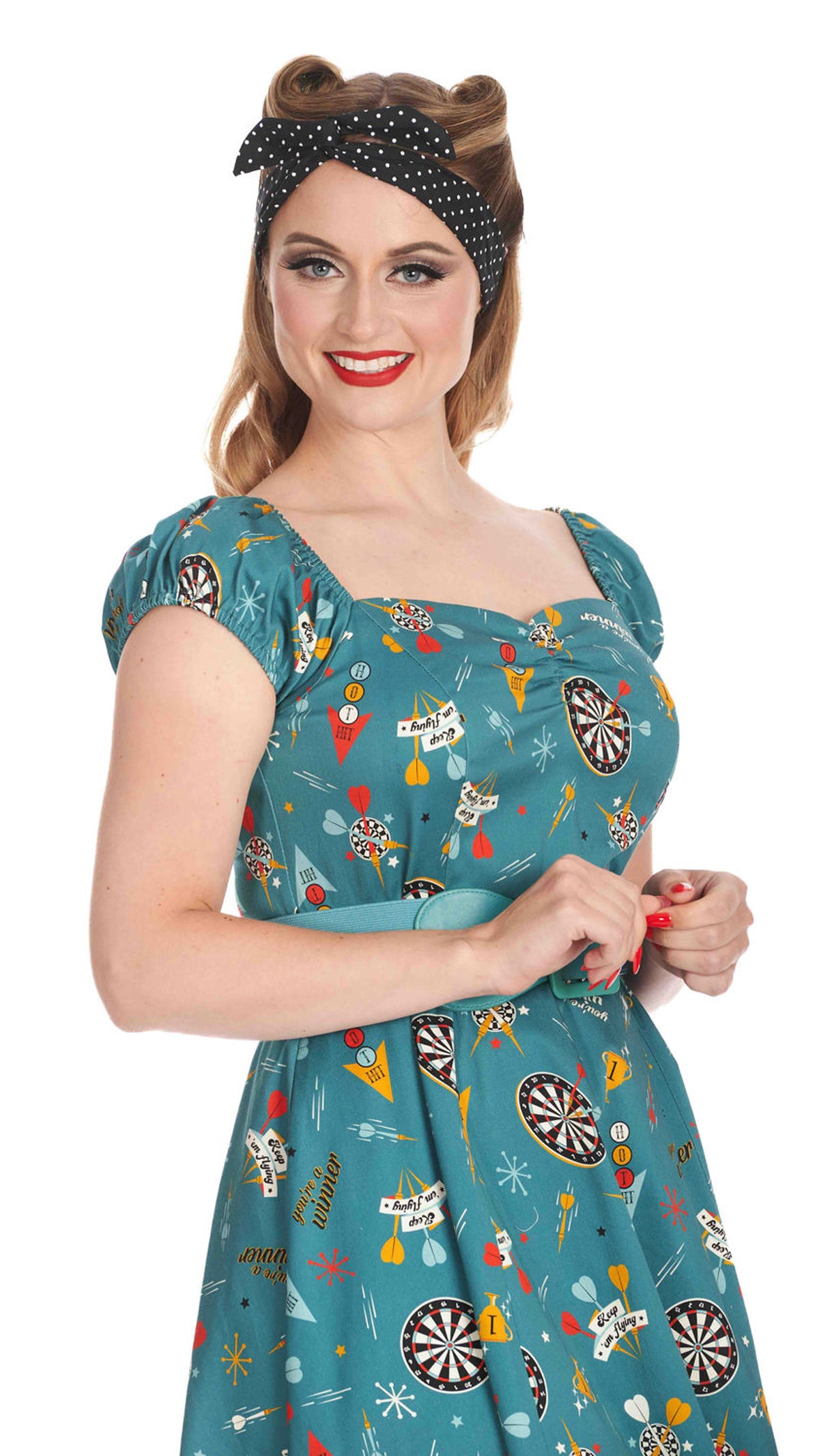 Banned_KEEP_EM_FLYING_Vintage_ATOMIC_Dart__Kurzarm_50s_SWING_DRESS_Kleid_Teal-6