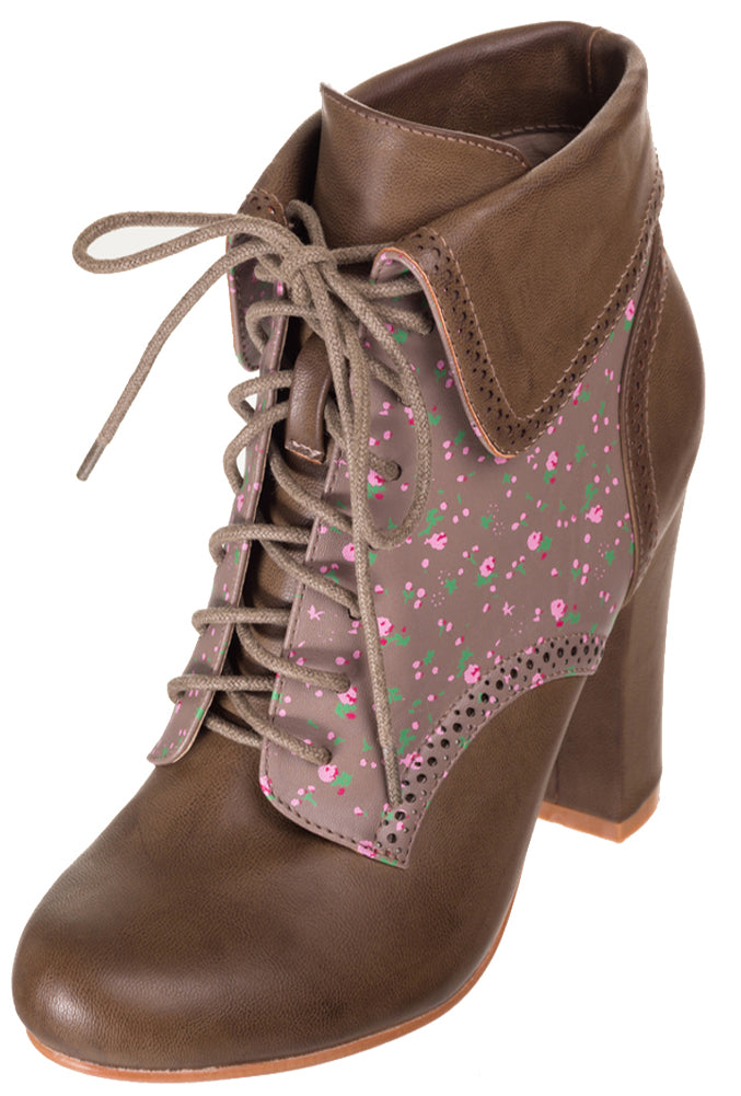 Banned_LAUREN_Budapester_Flowers_Schnuer-Stiefeletten_-_Taupe