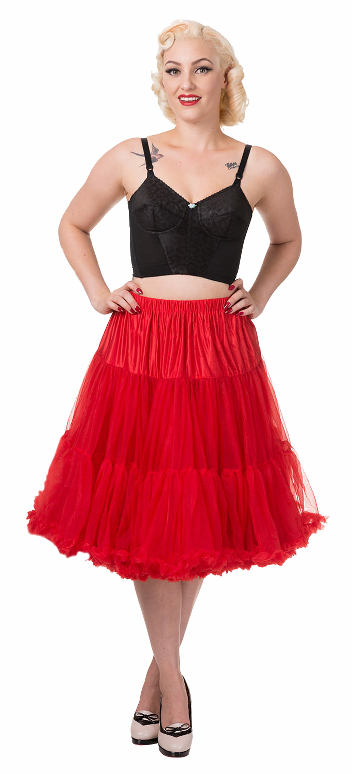 Banned_LIFEFORMS_26inch_50s_Retro_RUFFLE_Unterrock_PETTICOAT__Rot-3