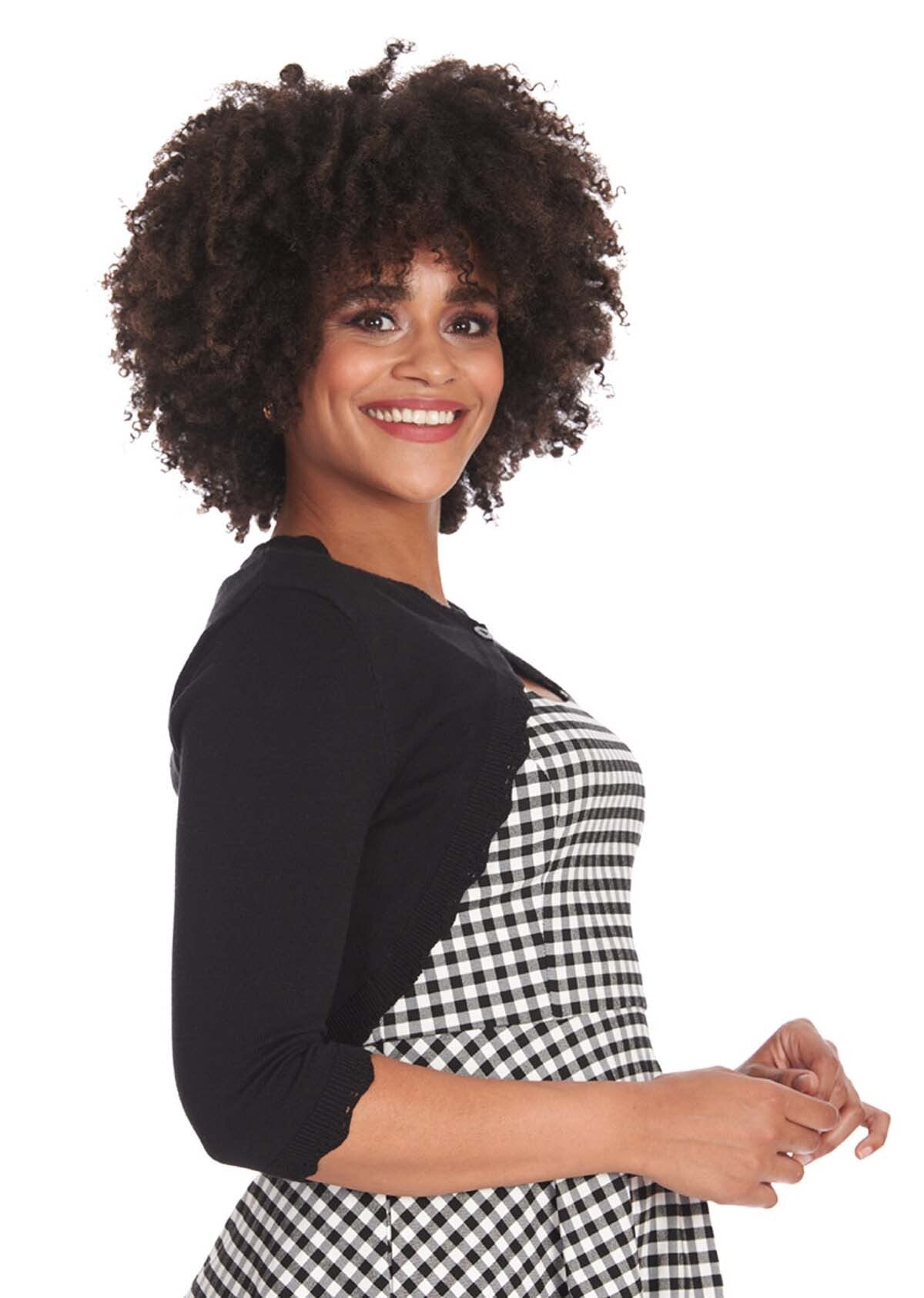 Banned_LUCY_CLASSIC_Cropped_34_Arm_Retro_BOLERO_Strickjack-_Schwarz__PLUS_SIZE-3