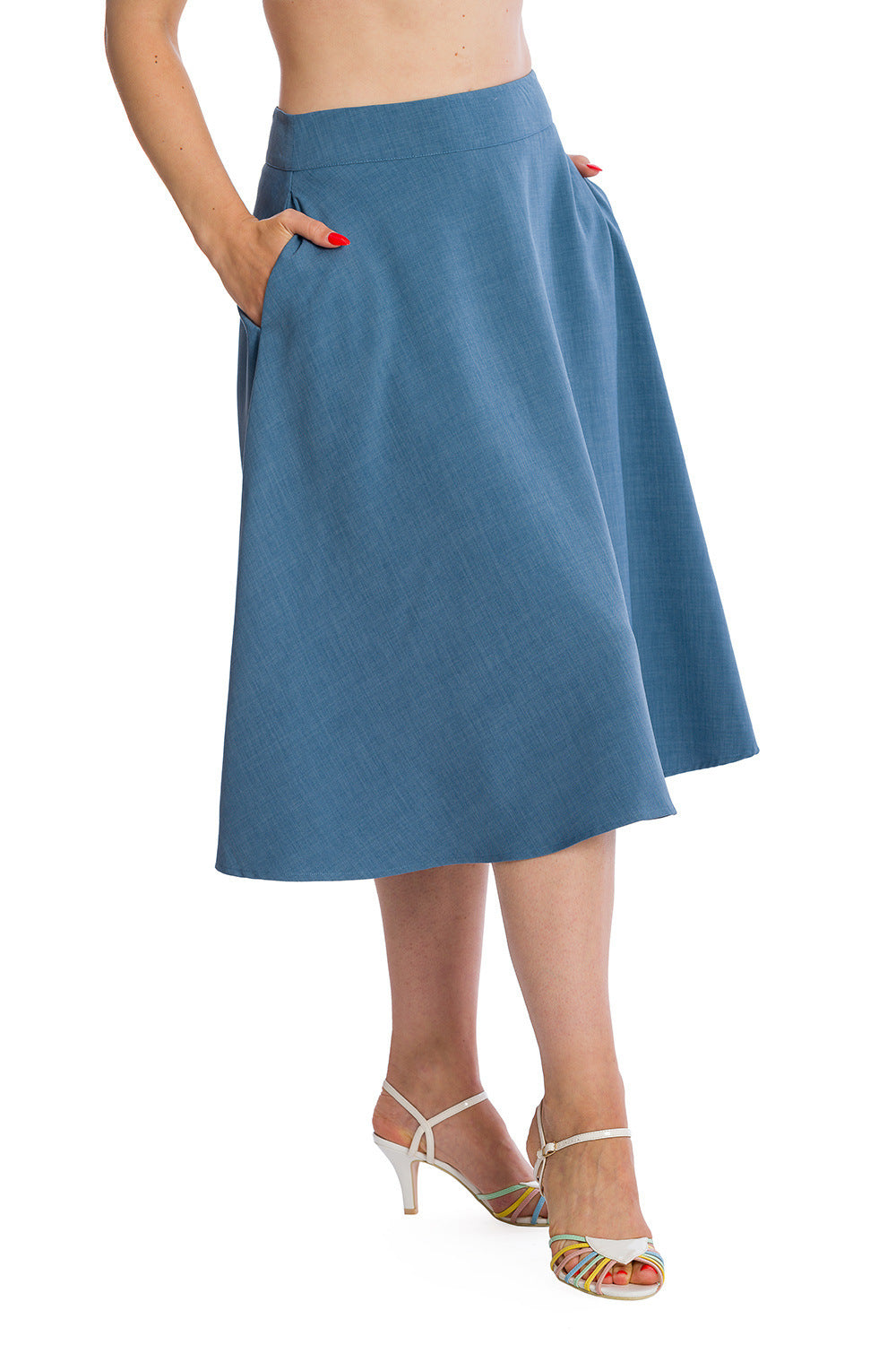 Banned_MY_SUMMER_STAPLE_High_Waist_BASIC_50s_A-Linie_SWING_SKIRT_Rock_Blau_Killer_Kirsche-3t6K0deOgW3rP3
