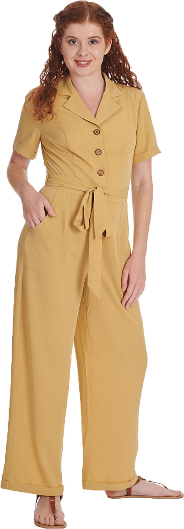 Banned_PLEASED_AS_PUNCH_Vintage_Worker_BOILERSUIT_Jumpsuit_OVERALL_Senfgelb_Killer_Kirsche-3